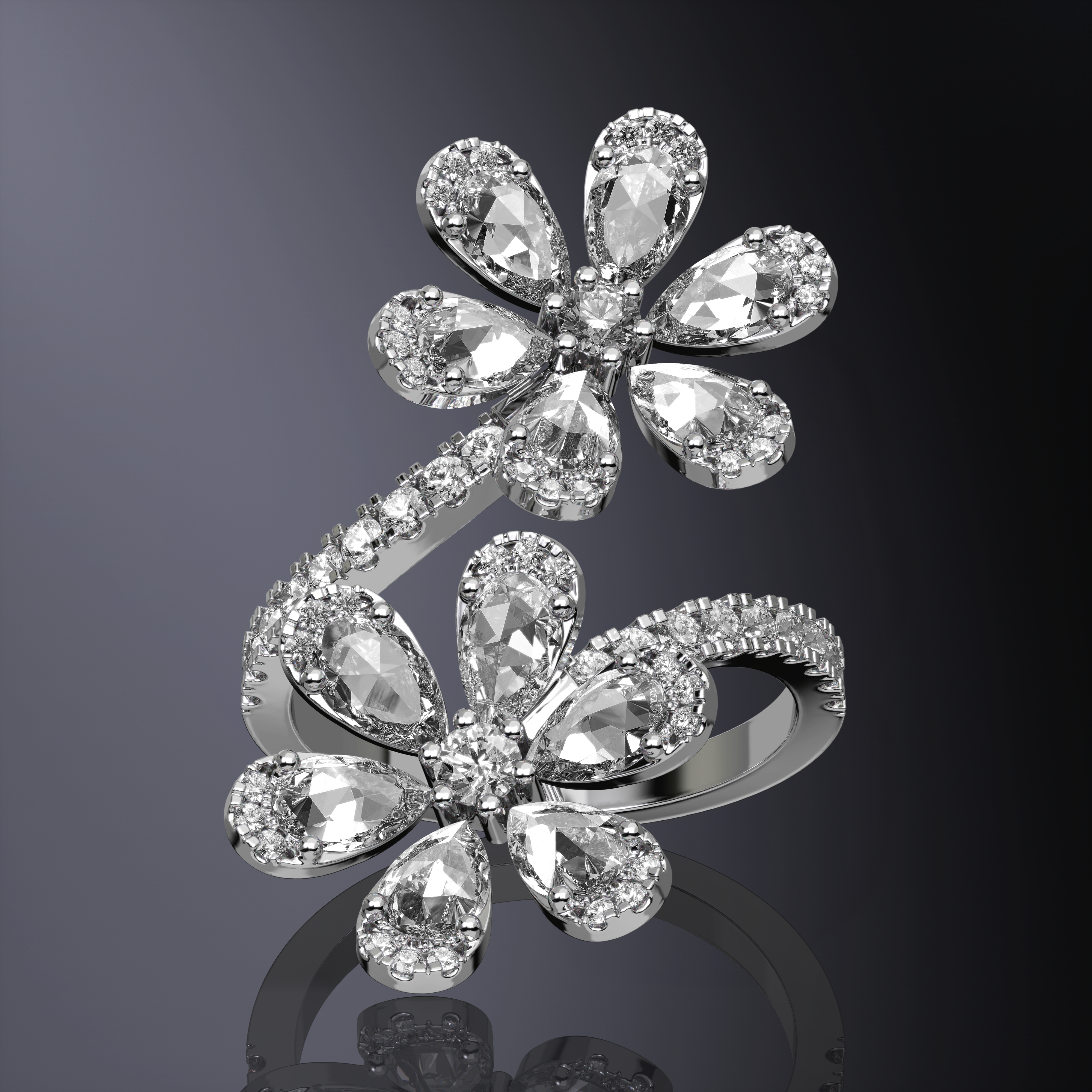 Bague Double Marguerite