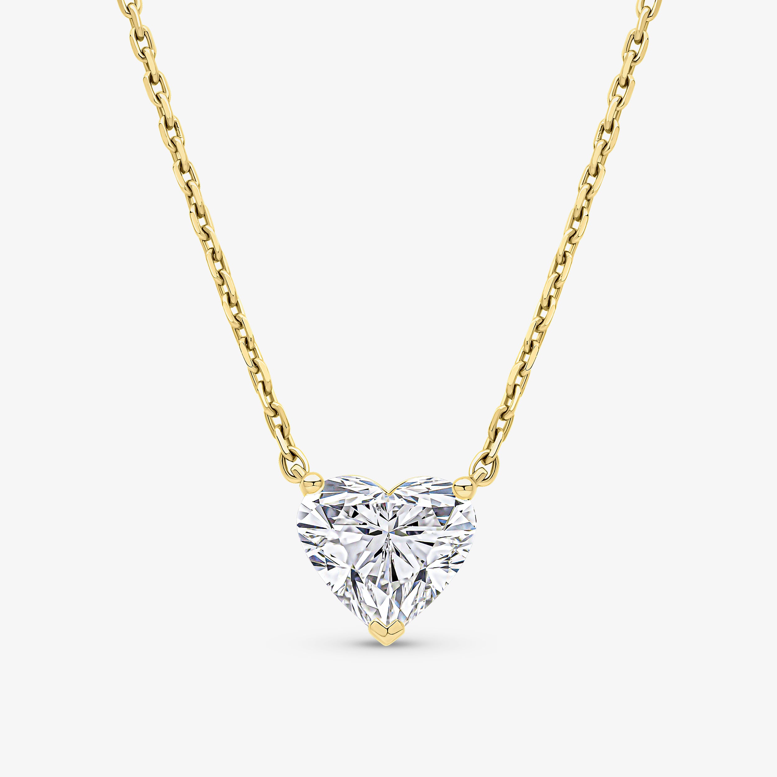 Pendentif Cœur Sertis à Griffes