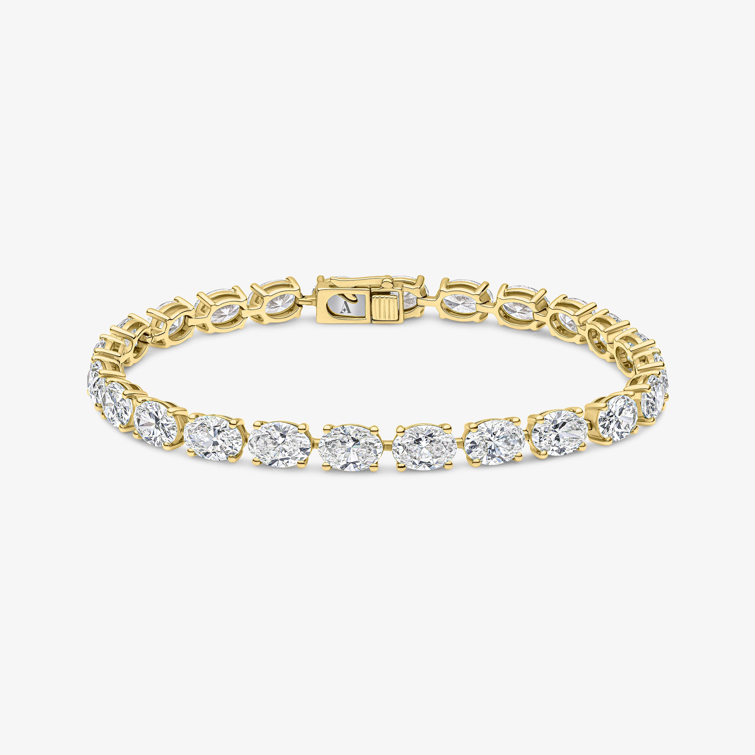 Bracelet tennis avec diamants taille ovale (sertissage horizontal)