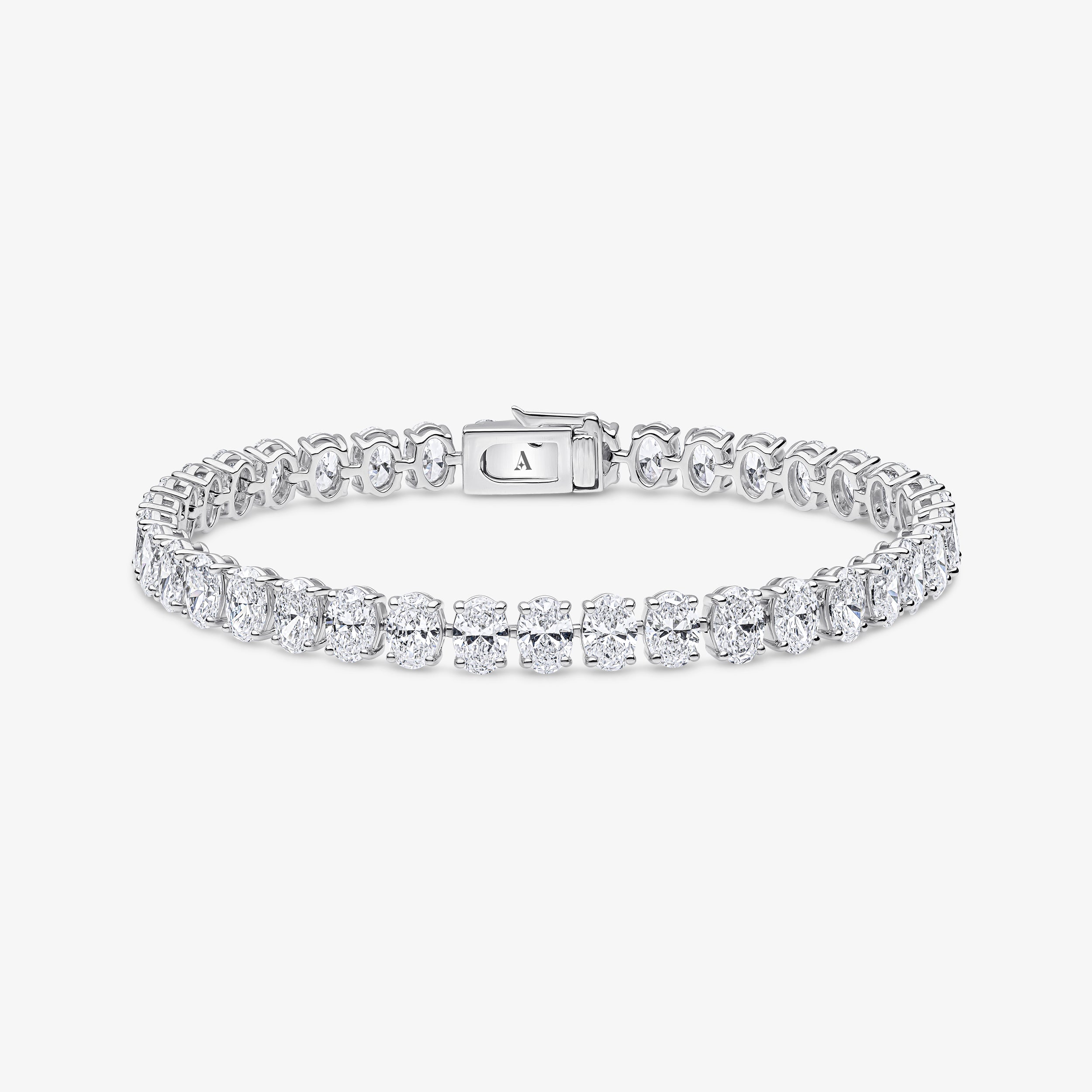 Bracelet tennis taille ovale (sertissage nord/sud)