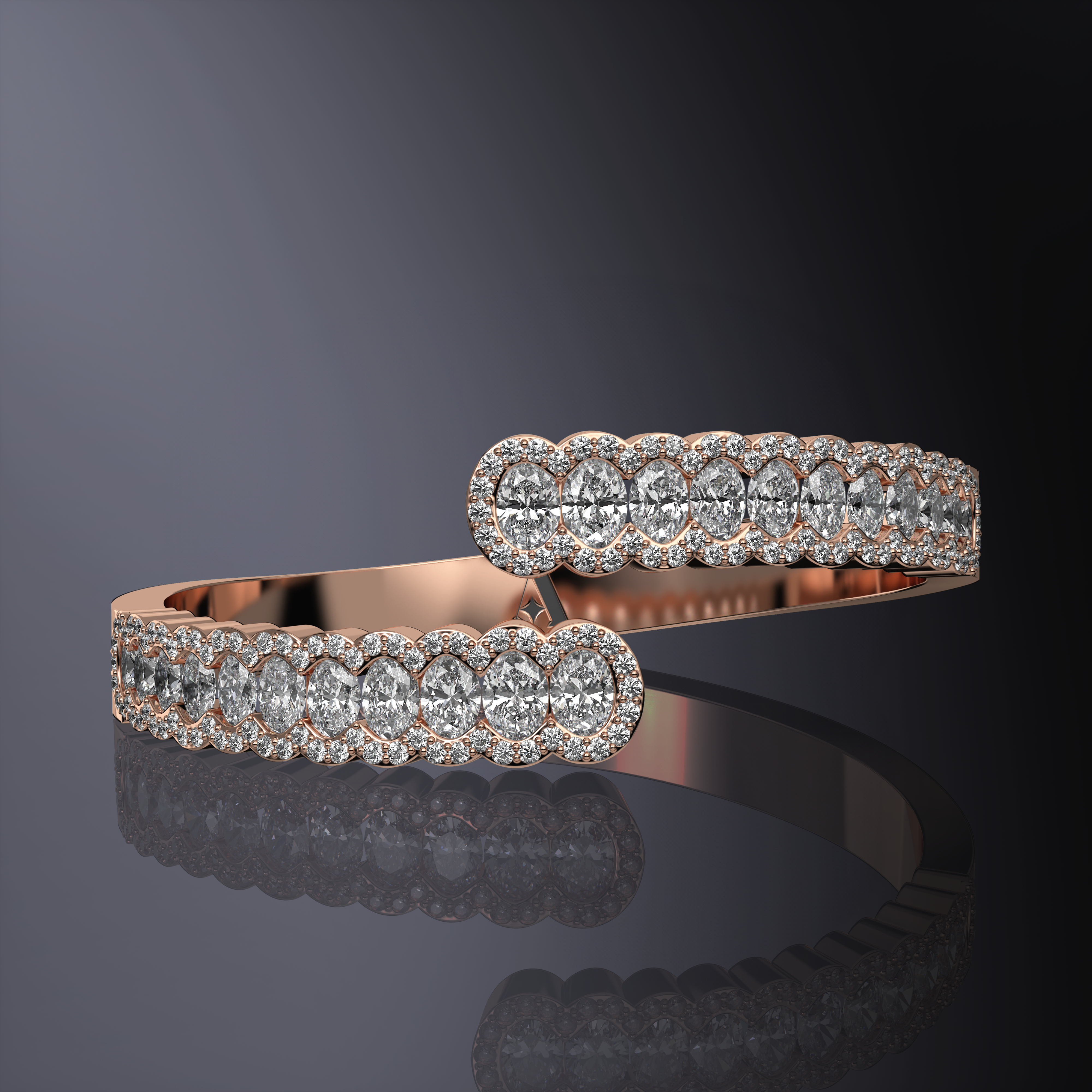 Bracelet jonc ovale