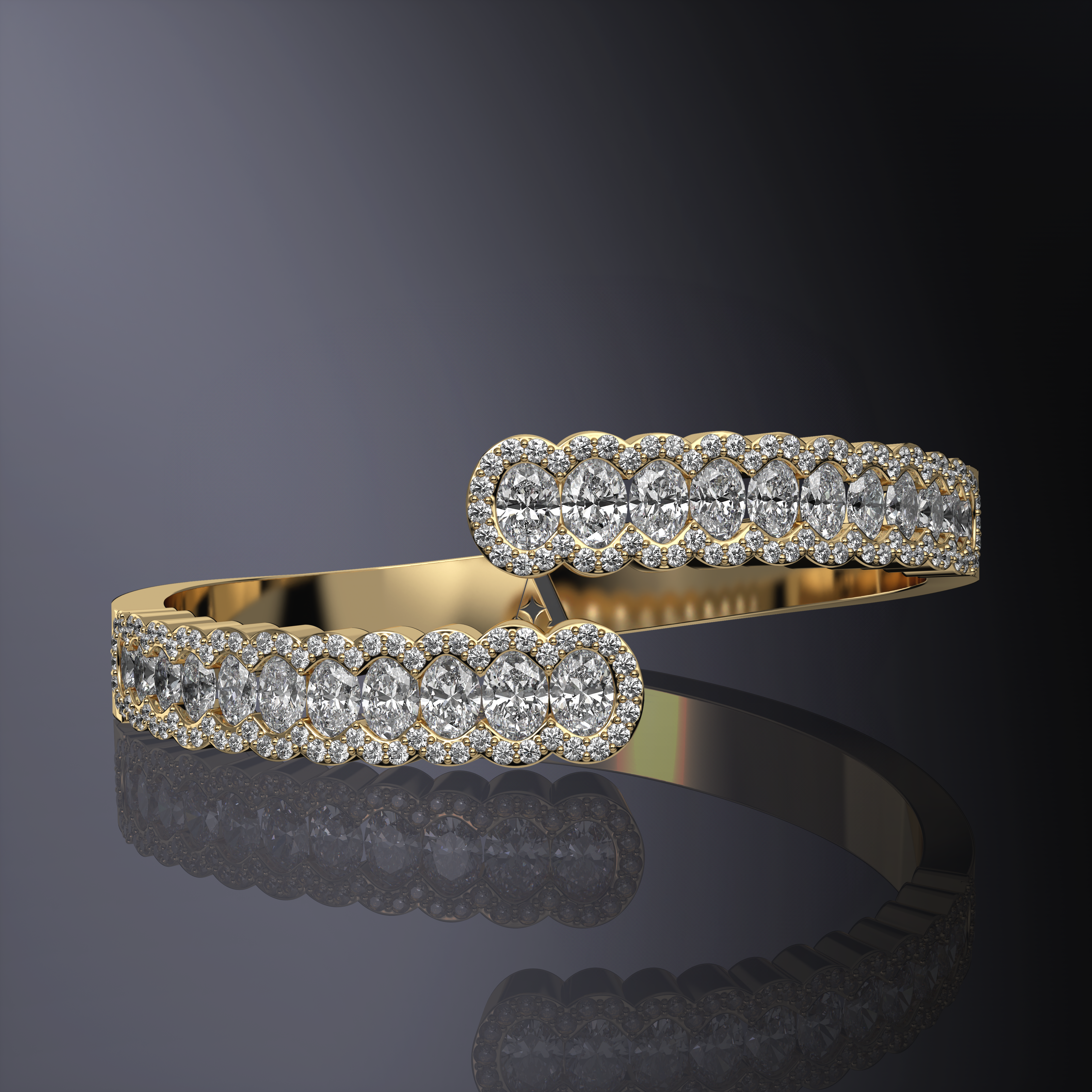 Bracelet jonc ovale