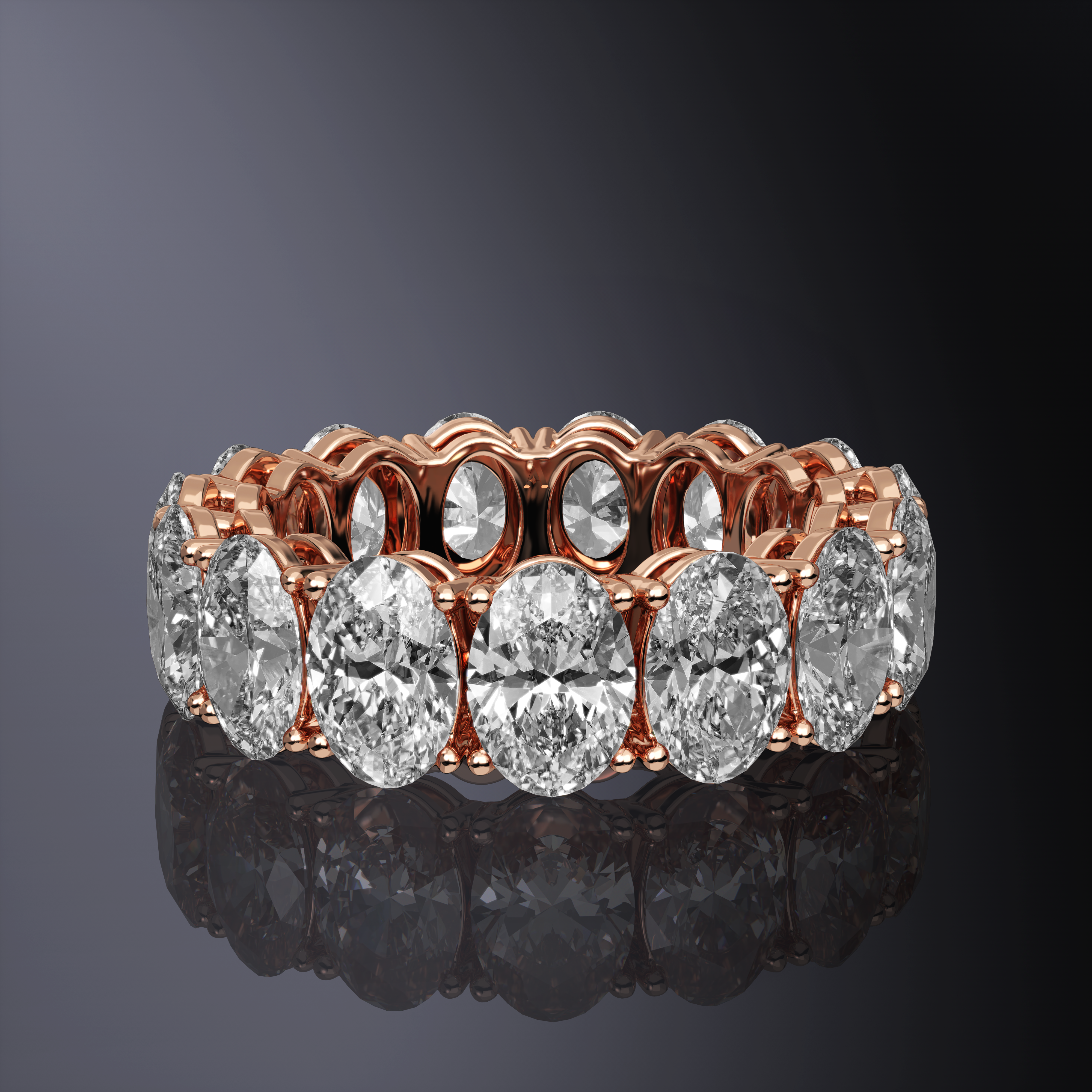 Bague éternité ovale