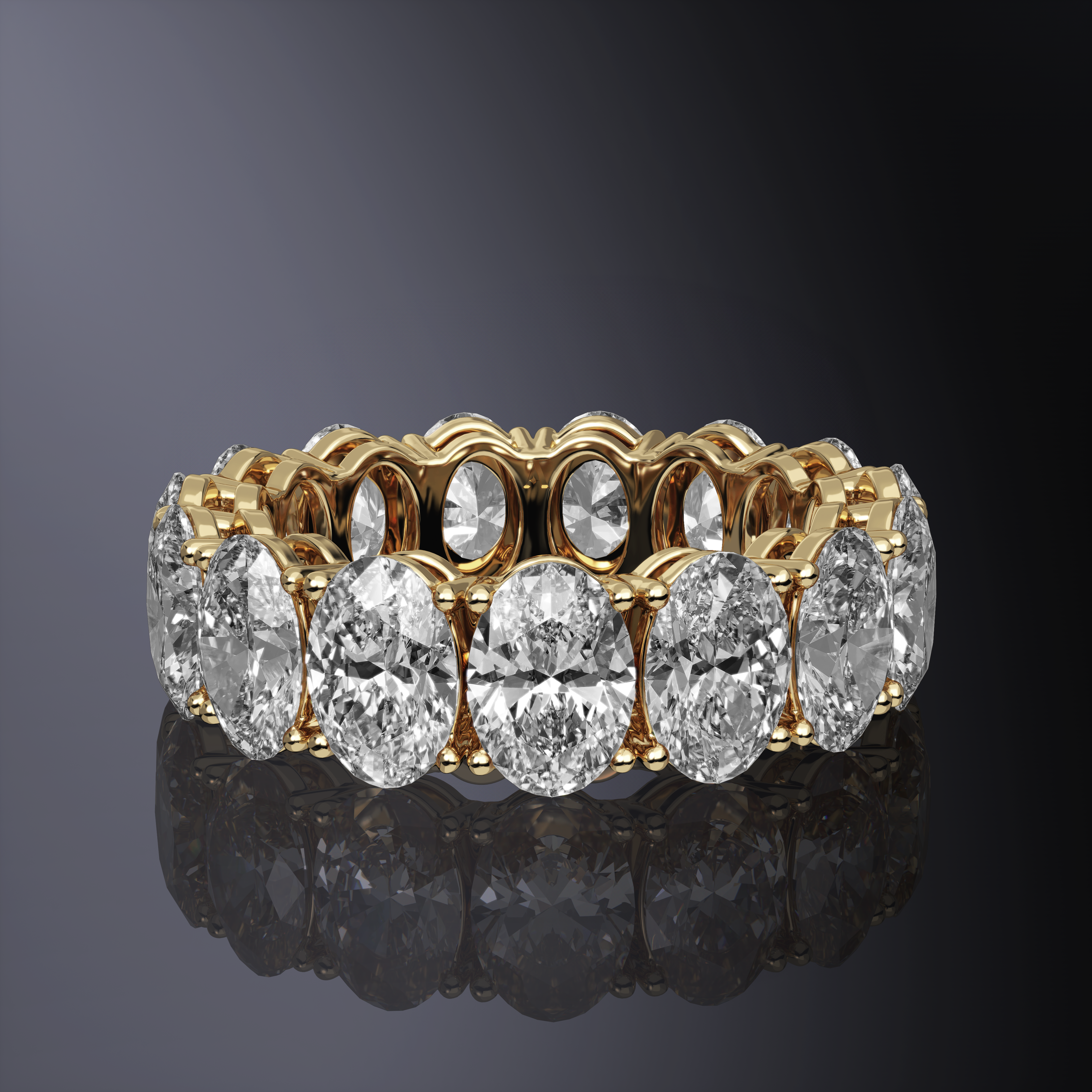 Bague éternité ovale