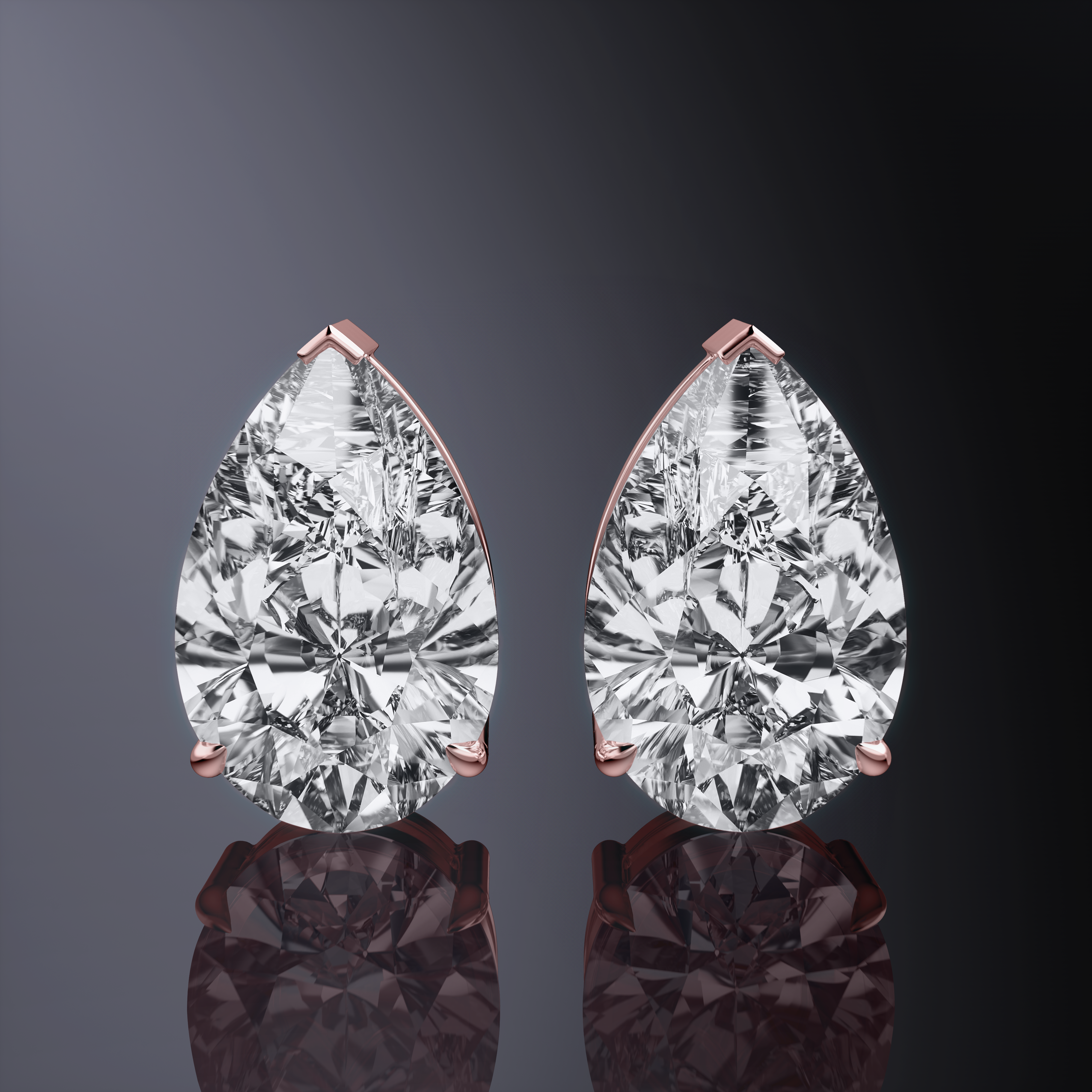 Clous d'oreilles poire