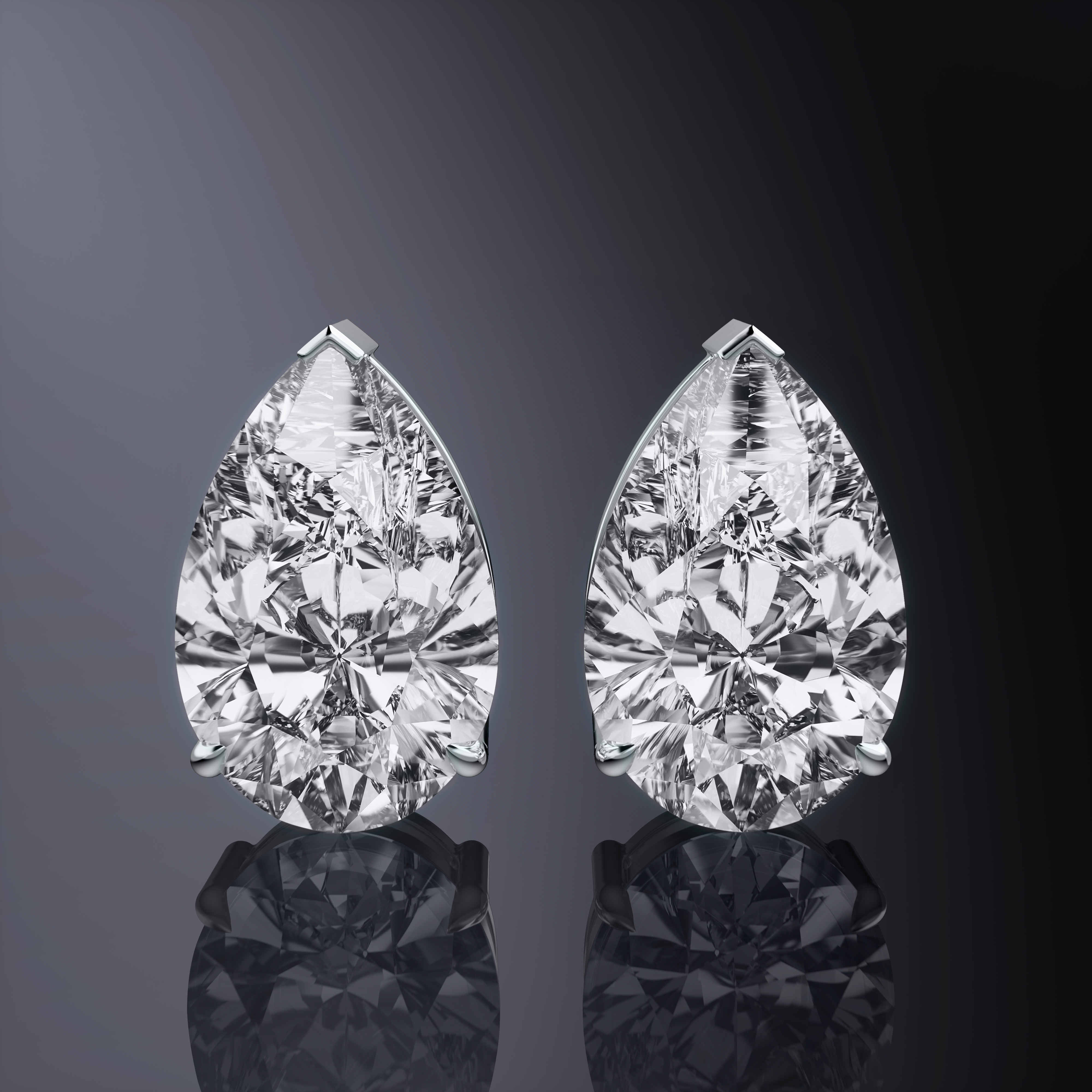 Clous d'oreilles poire
