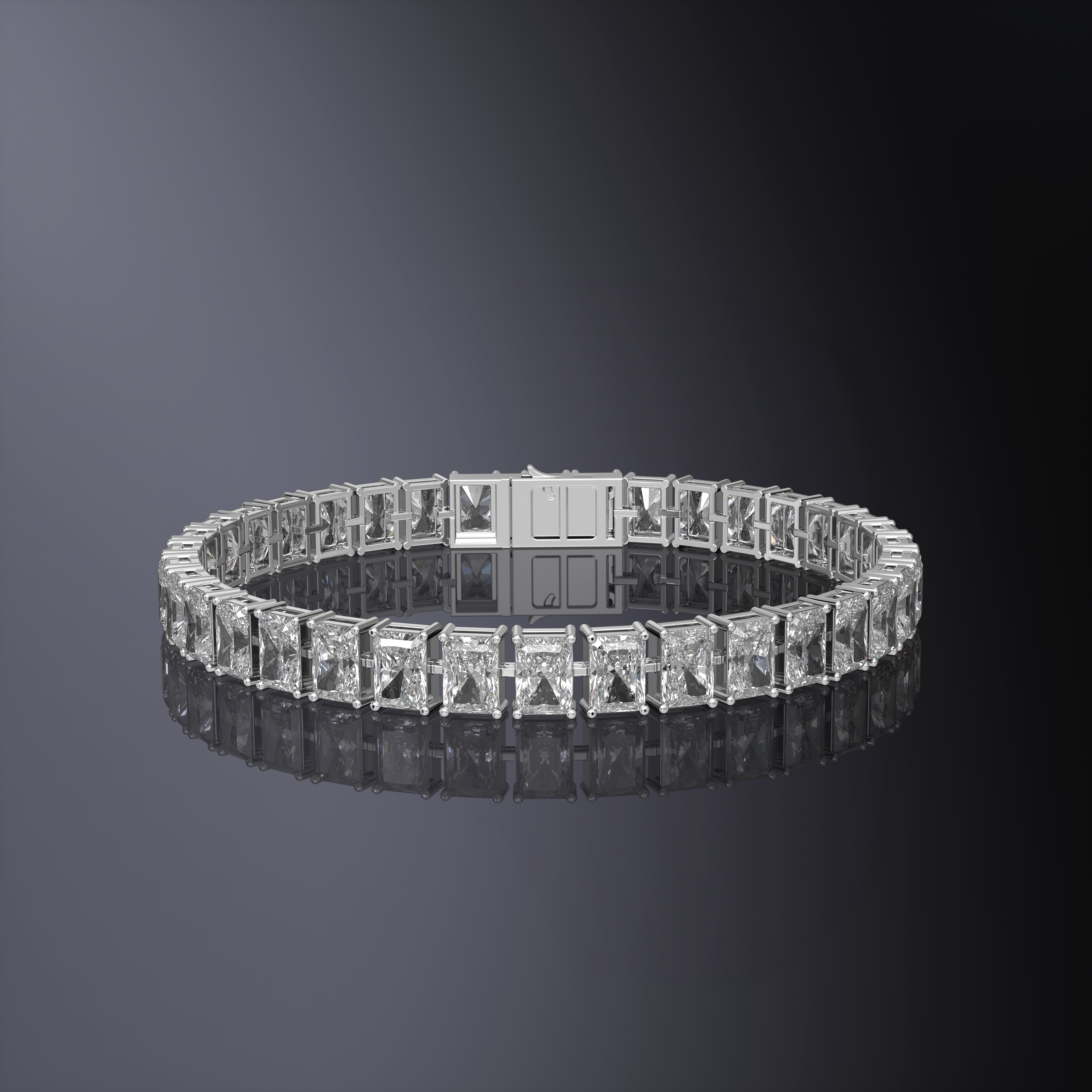 Bracelet tennis taille radiant (sertissage Nord/Sud)