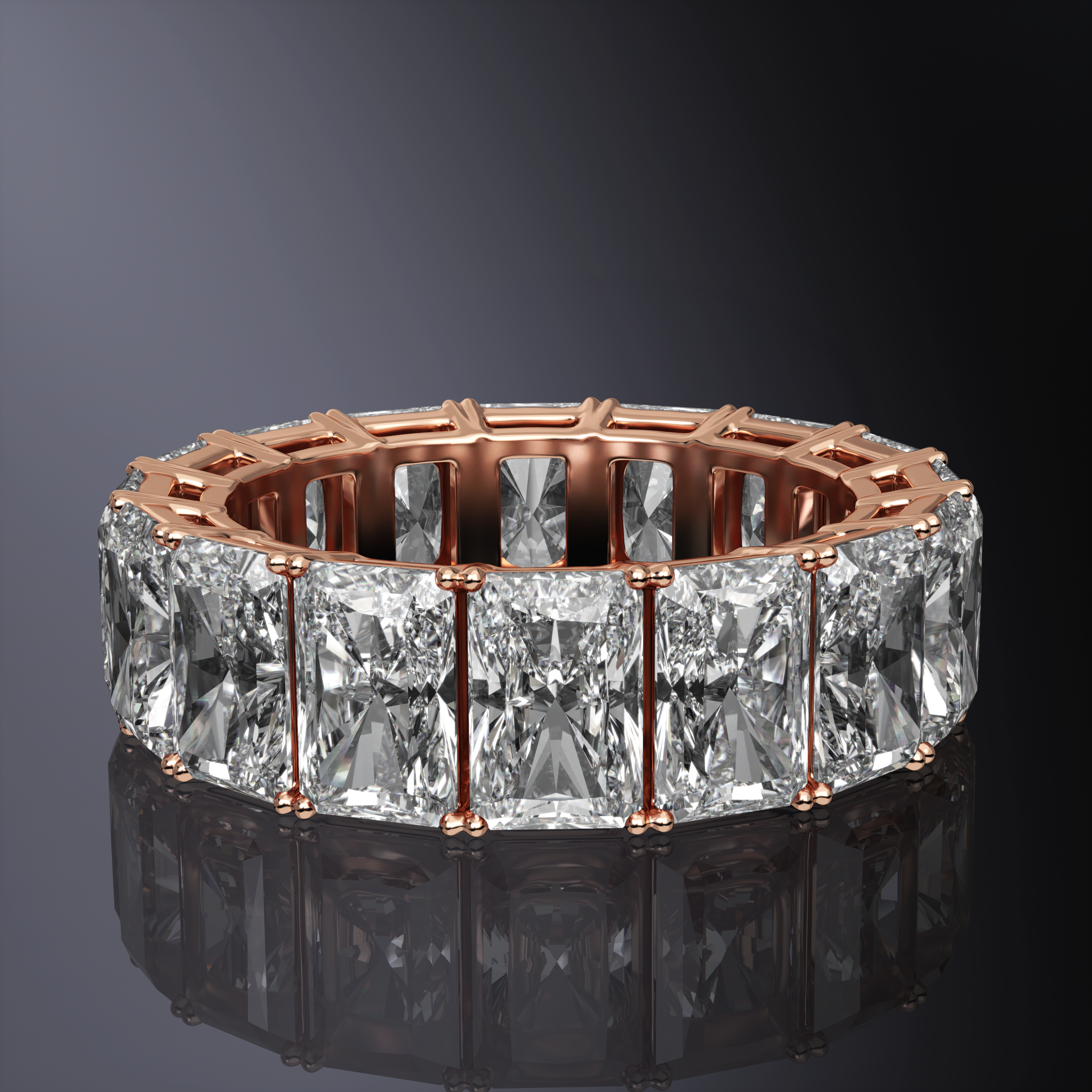 Bague éternité taille radiant