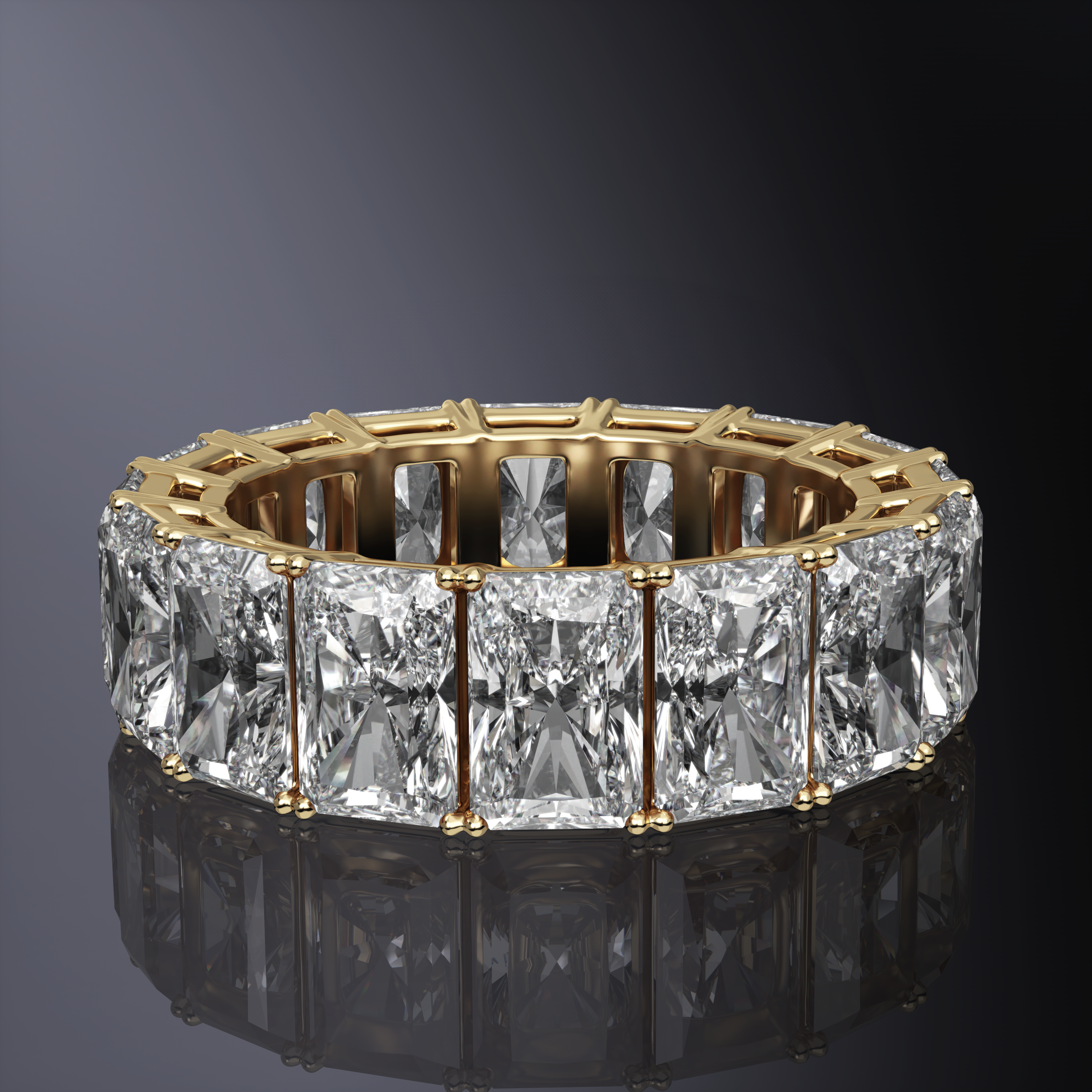 Bague éternité taille radiant