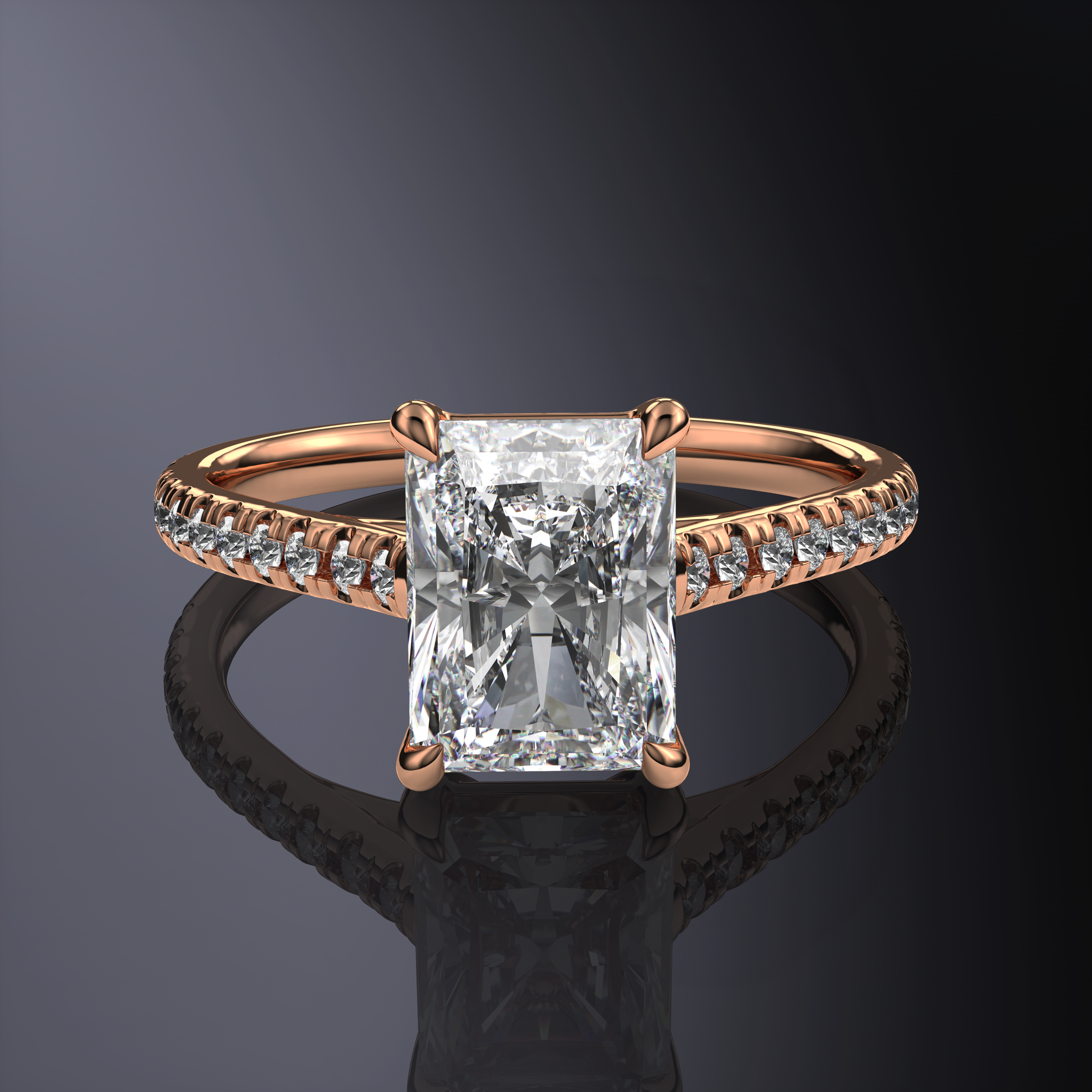 Radiant Yellow Ring with Pave