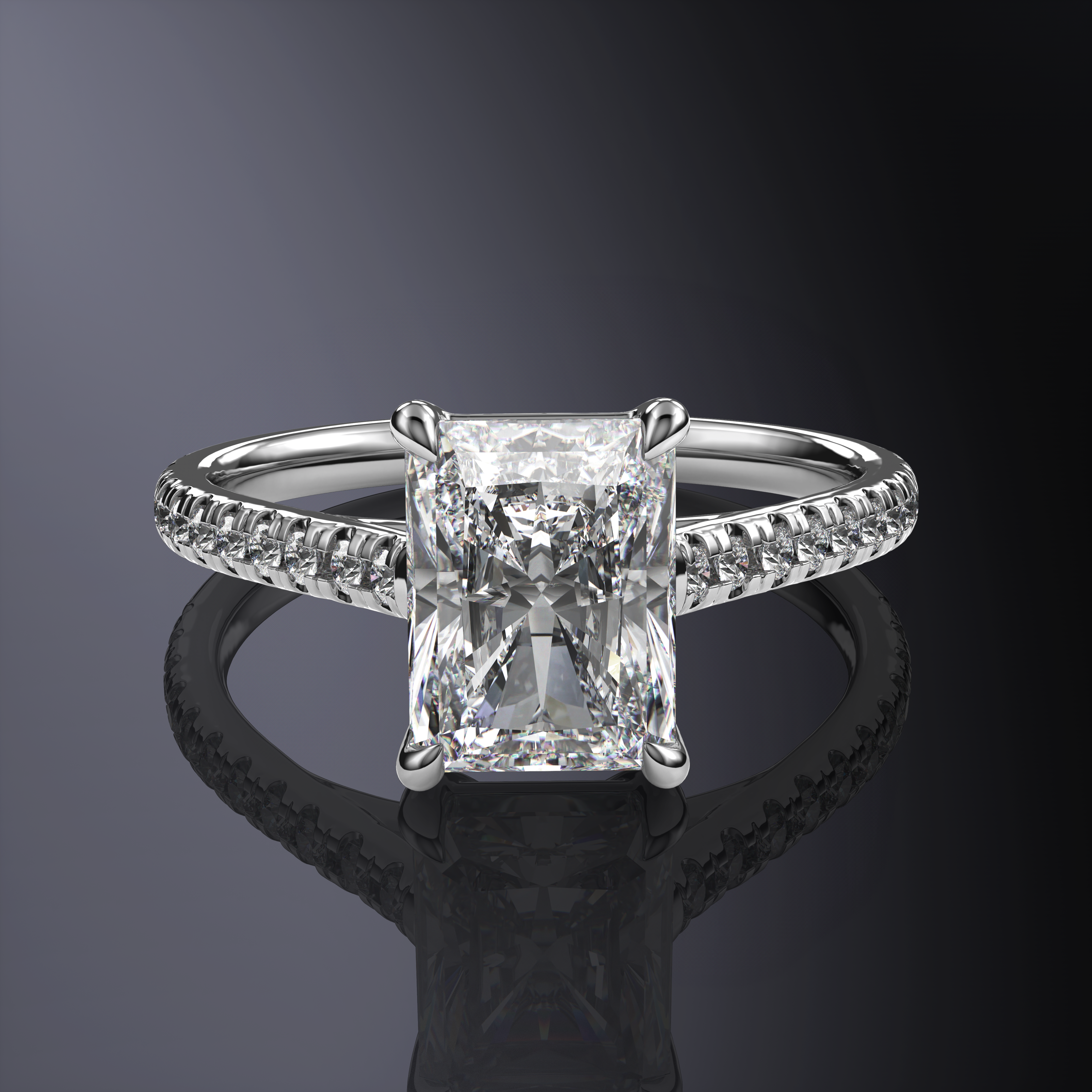 Radiant Yellow Ring with Pave