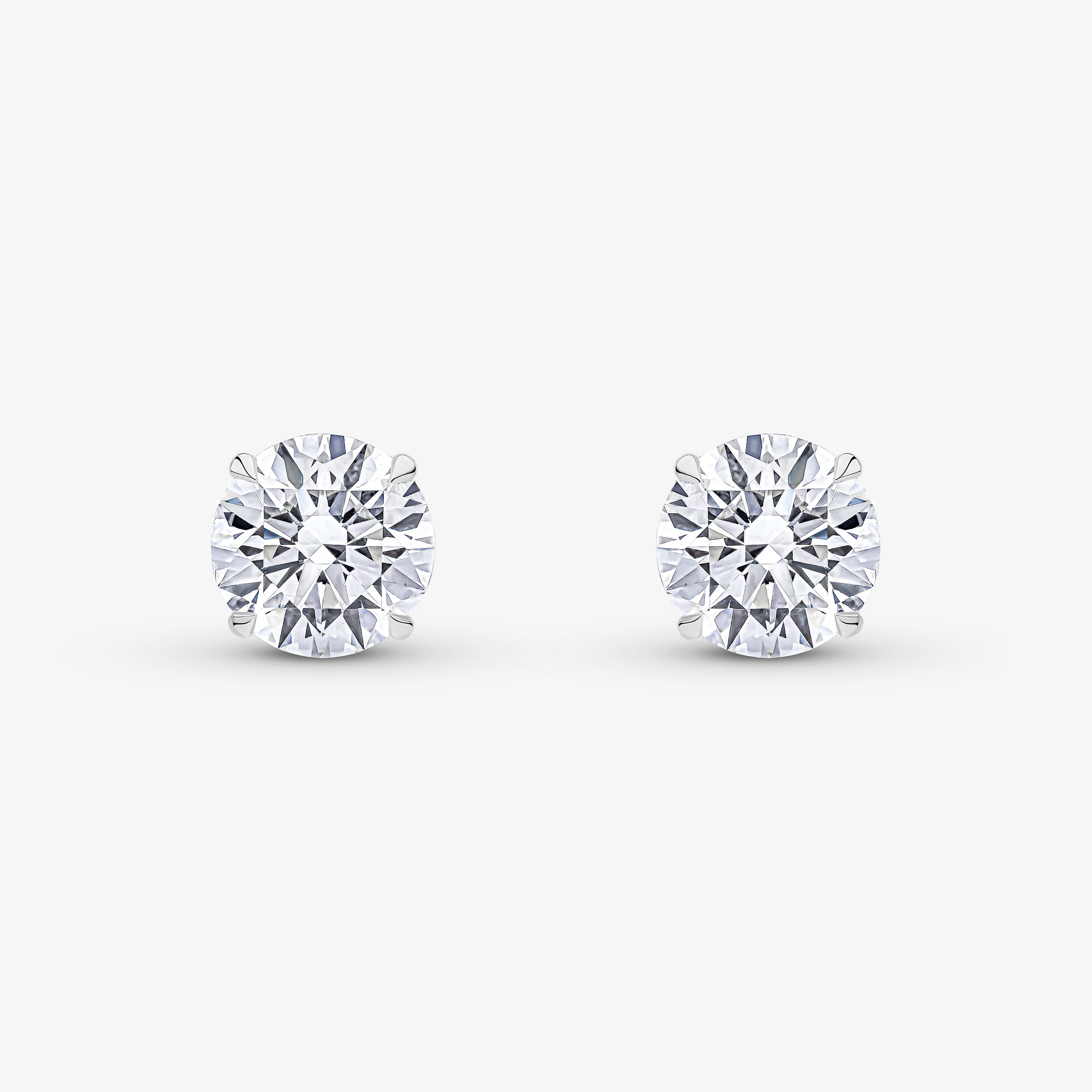 Puces d'oreilles rondes taille brillant