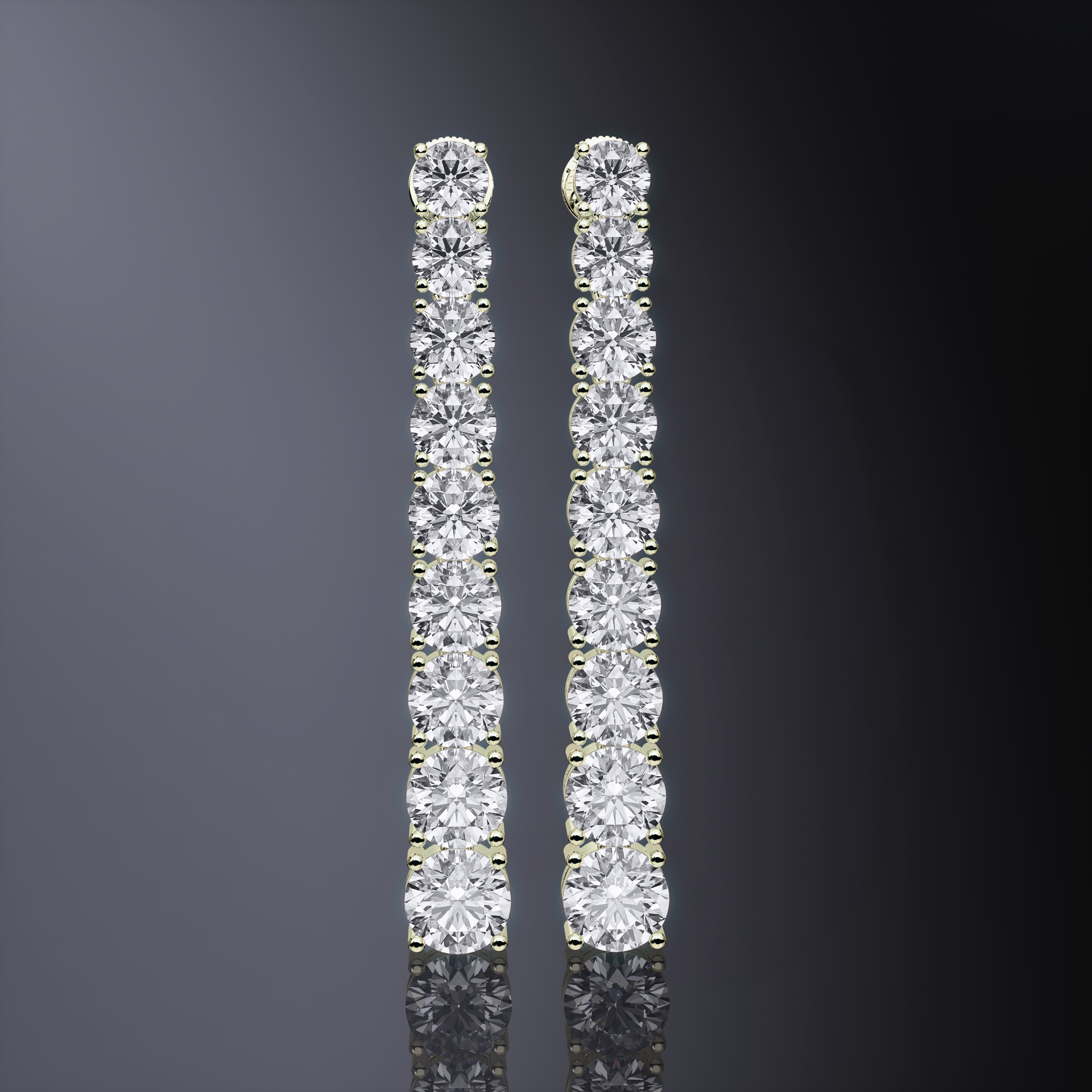 Boucles d'oreilles tennis dégradées