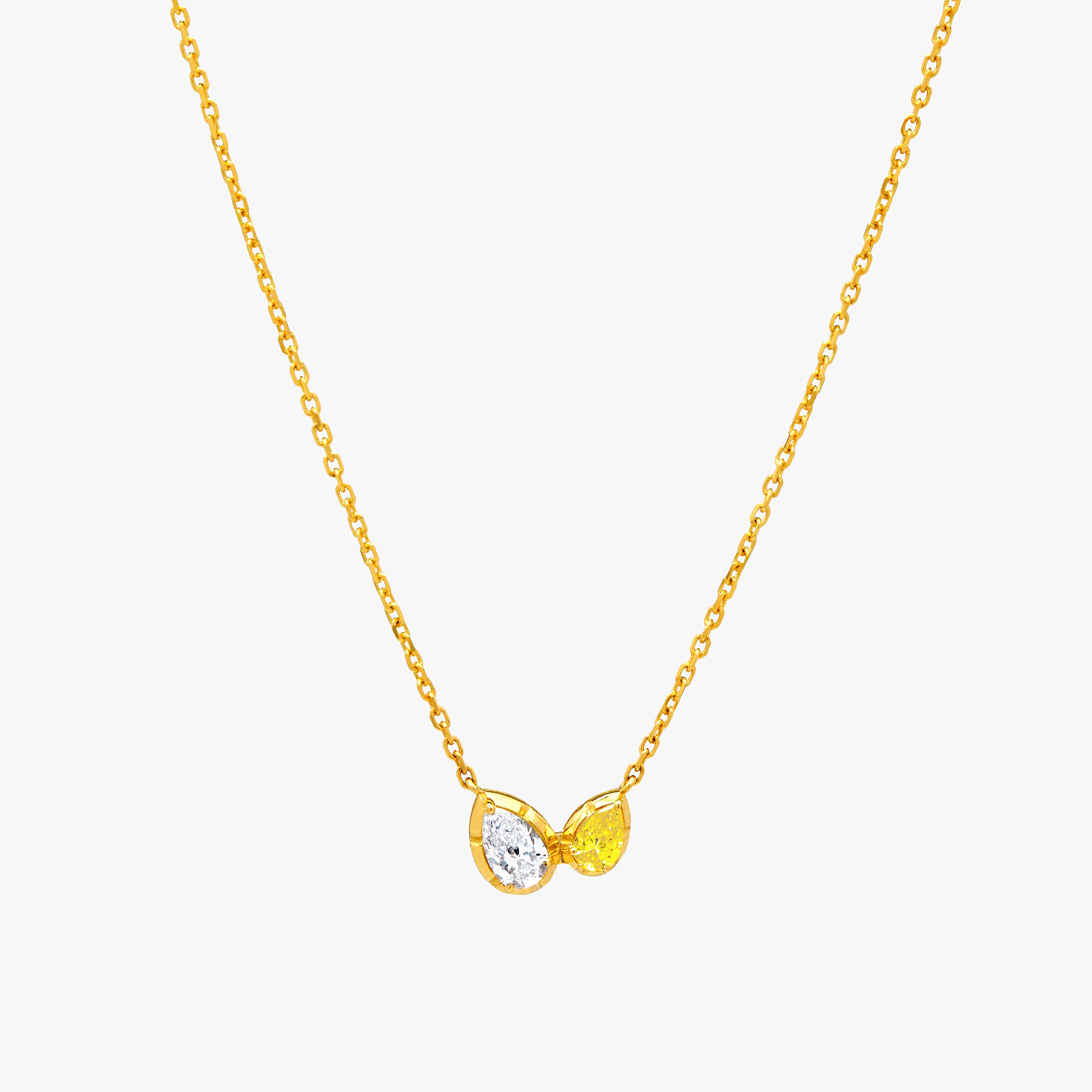 Grace Yellow & White Diamond Pendant