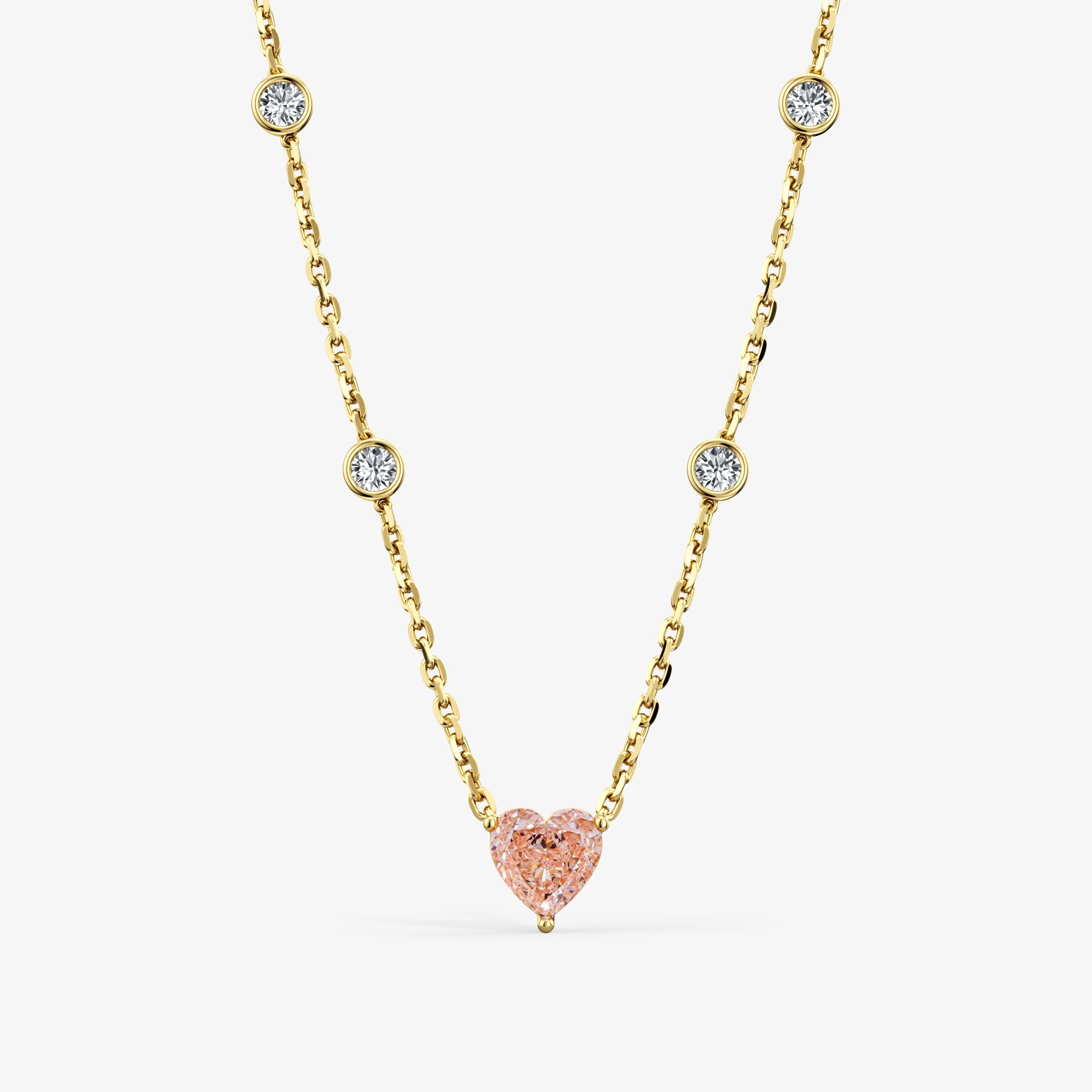 Pink Diamond Heart Pendant 1