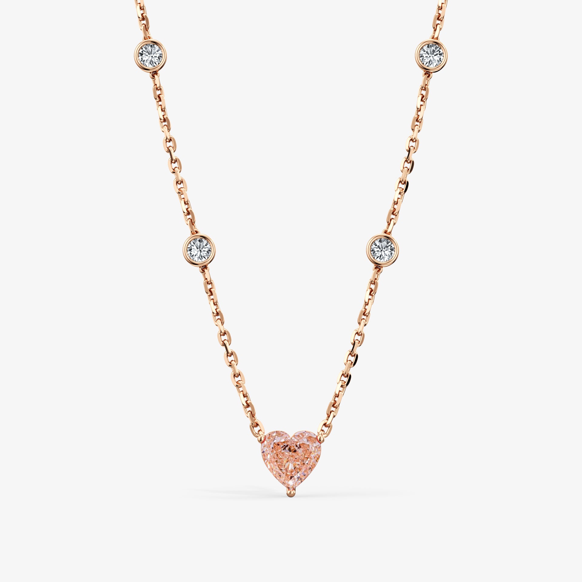 Pink Diamond Heart Pendant 2