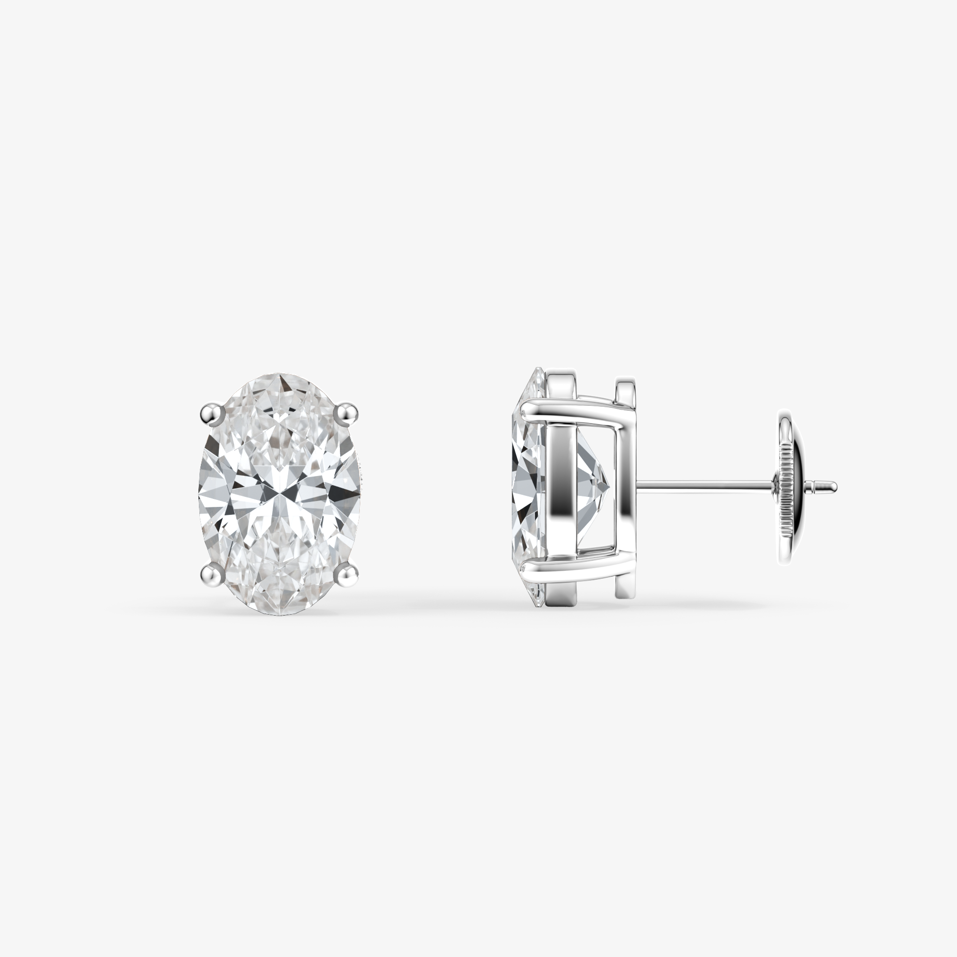 Oval Cut Studs