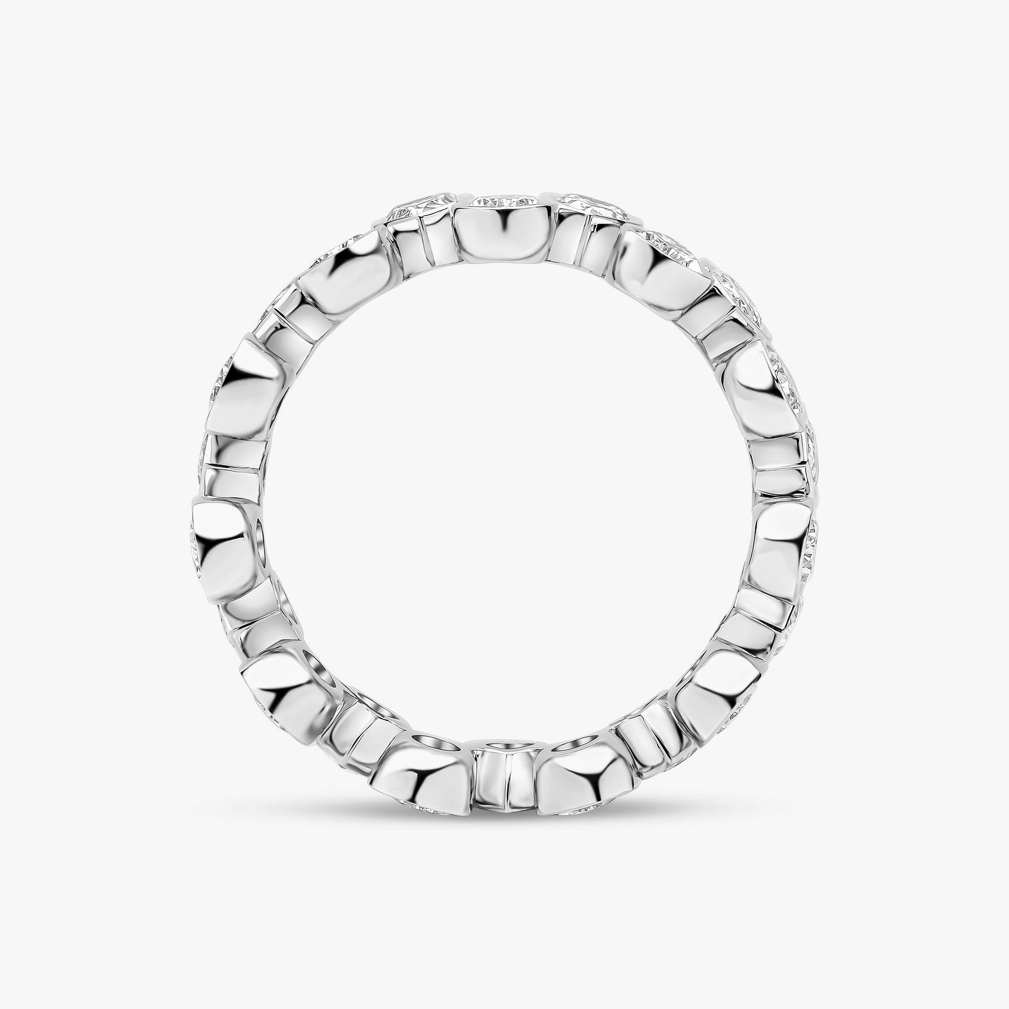 Pear Cut Diamond Bezel Eternity