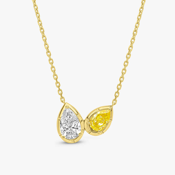 Madison Yellow & White Diamond Pendant