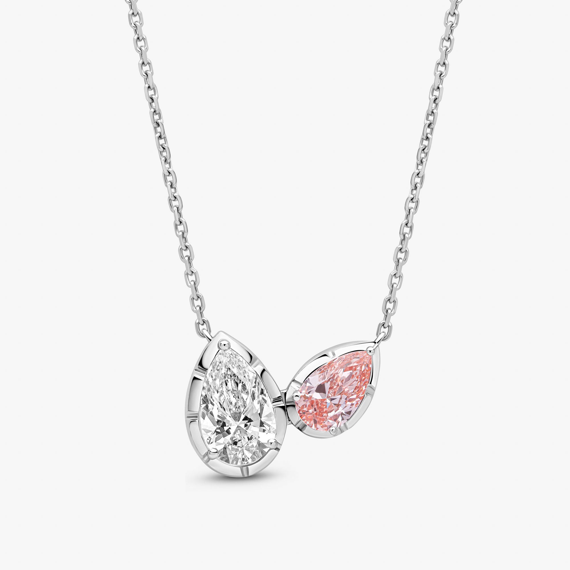 Madison Pink & White Diamond Pendant