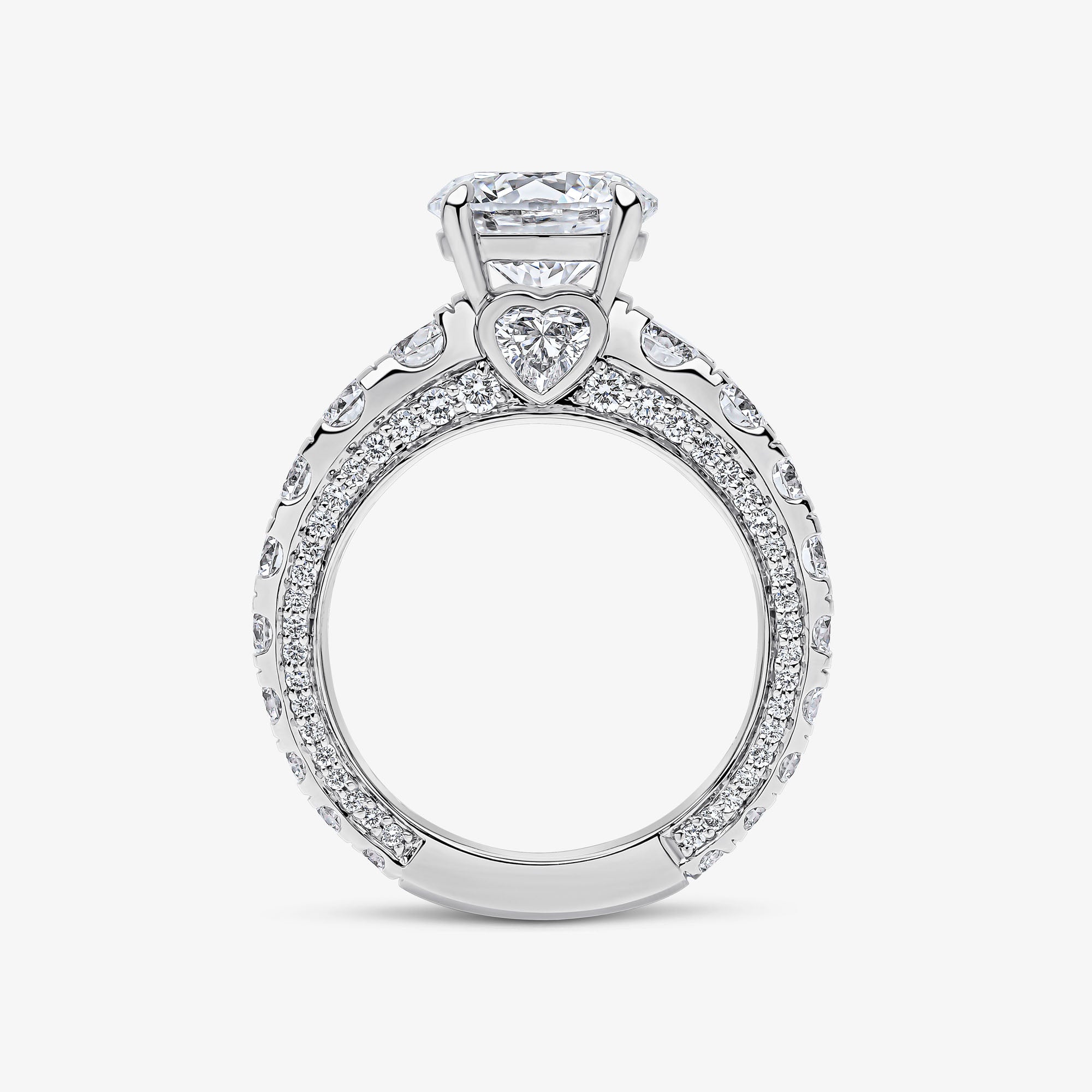 Secret Heart Round Brilliant Cut Ring