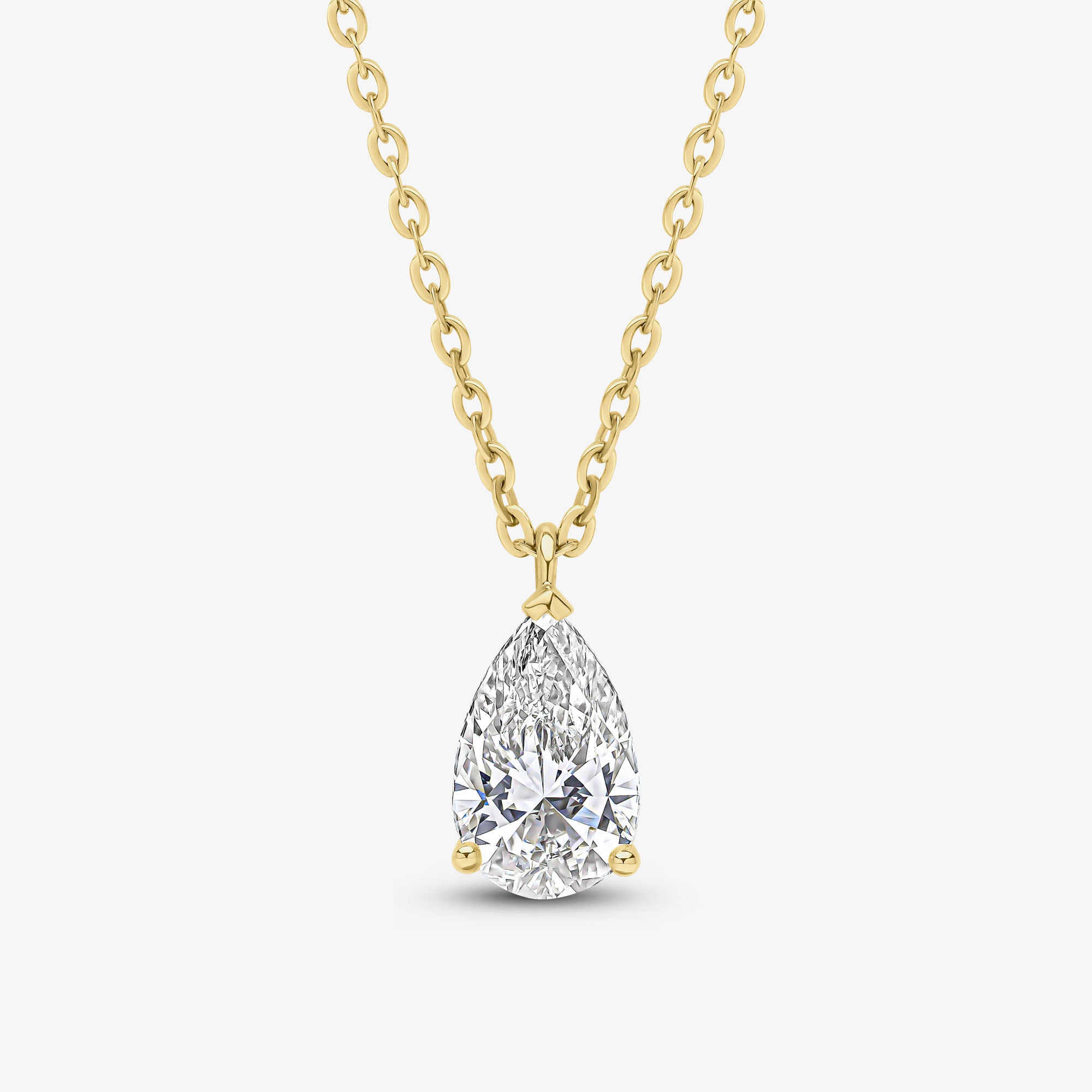 Pear Cut Prong Set Pendant