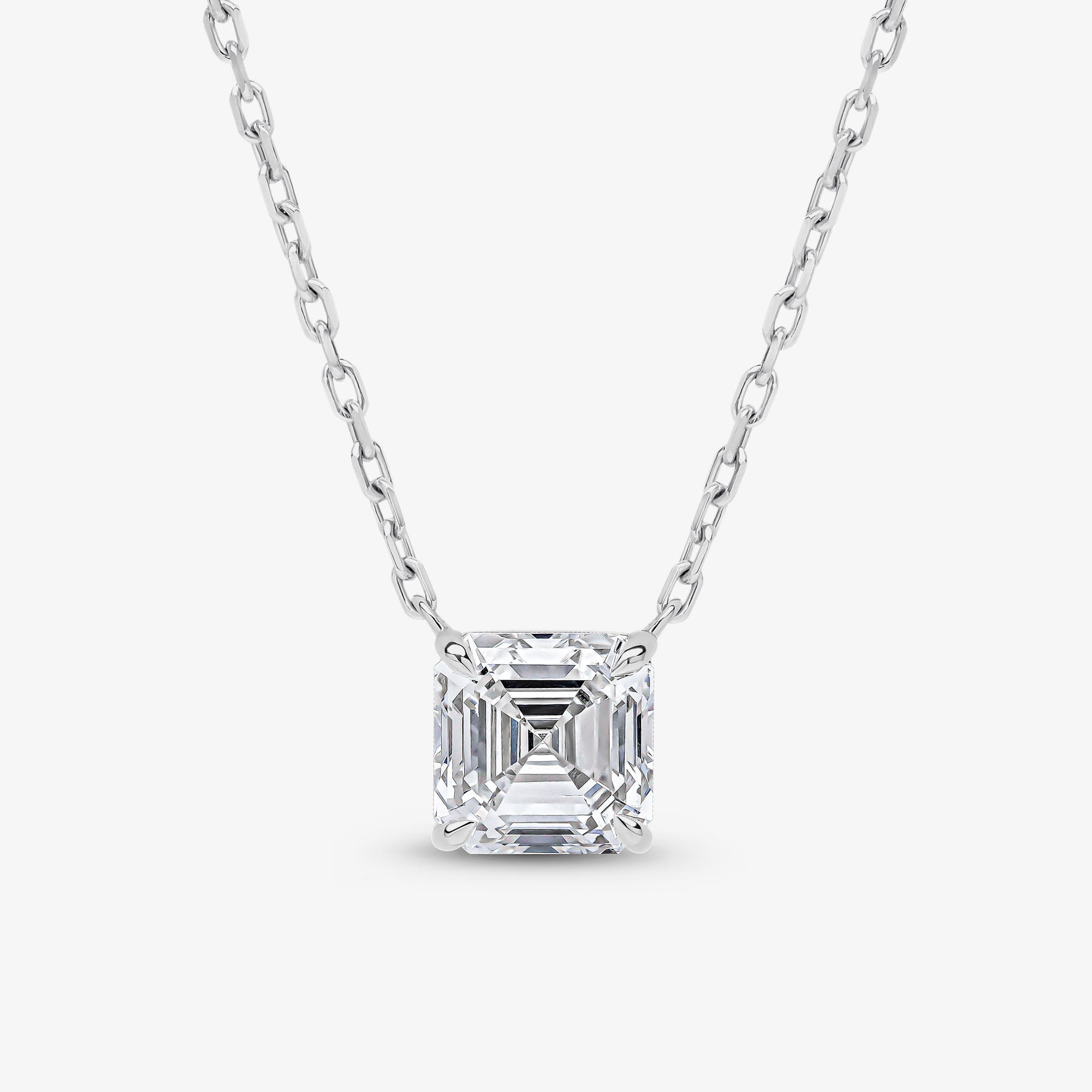 Princess Cut Prong Set Pendant