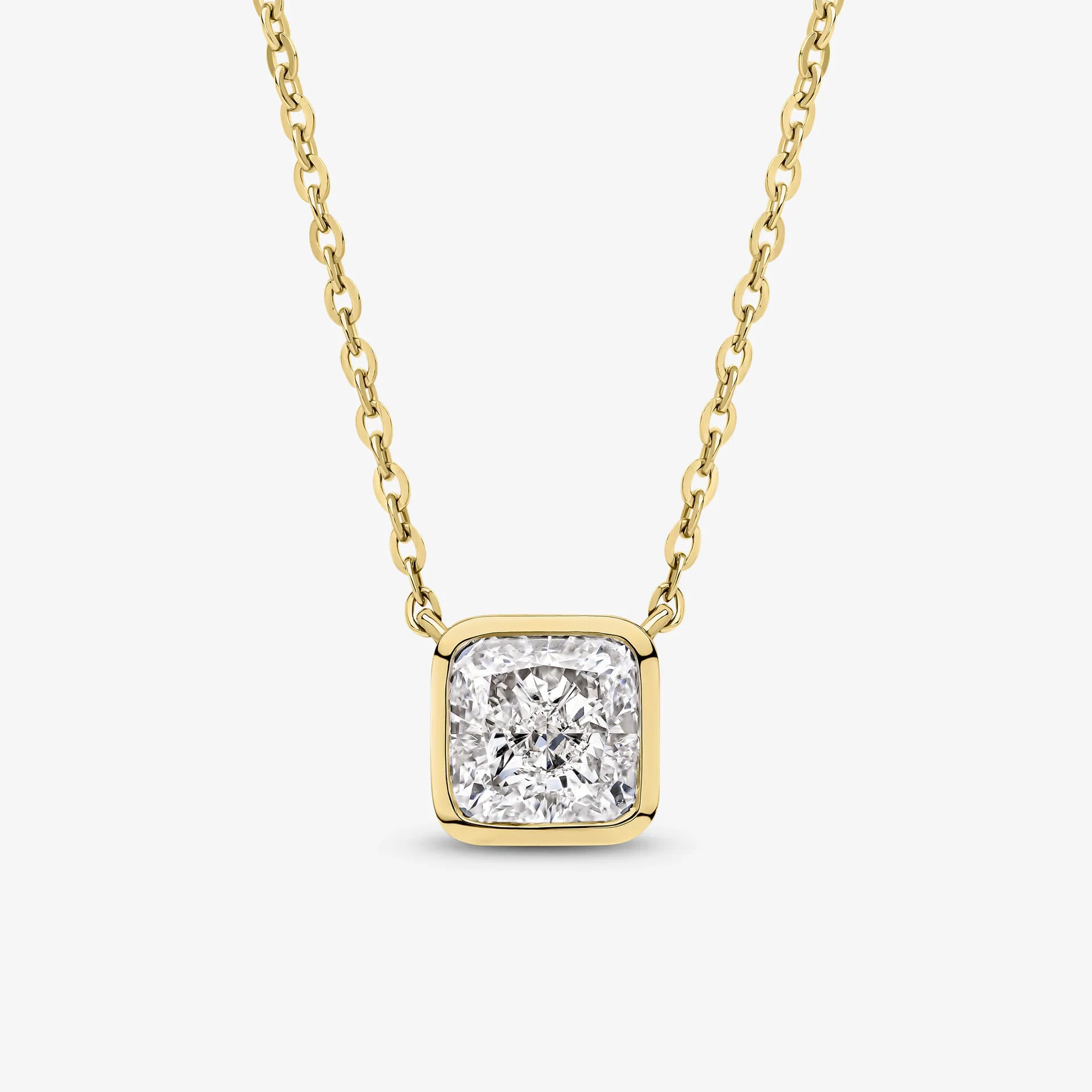 Cushion Cut Bezel Set Pendant 6