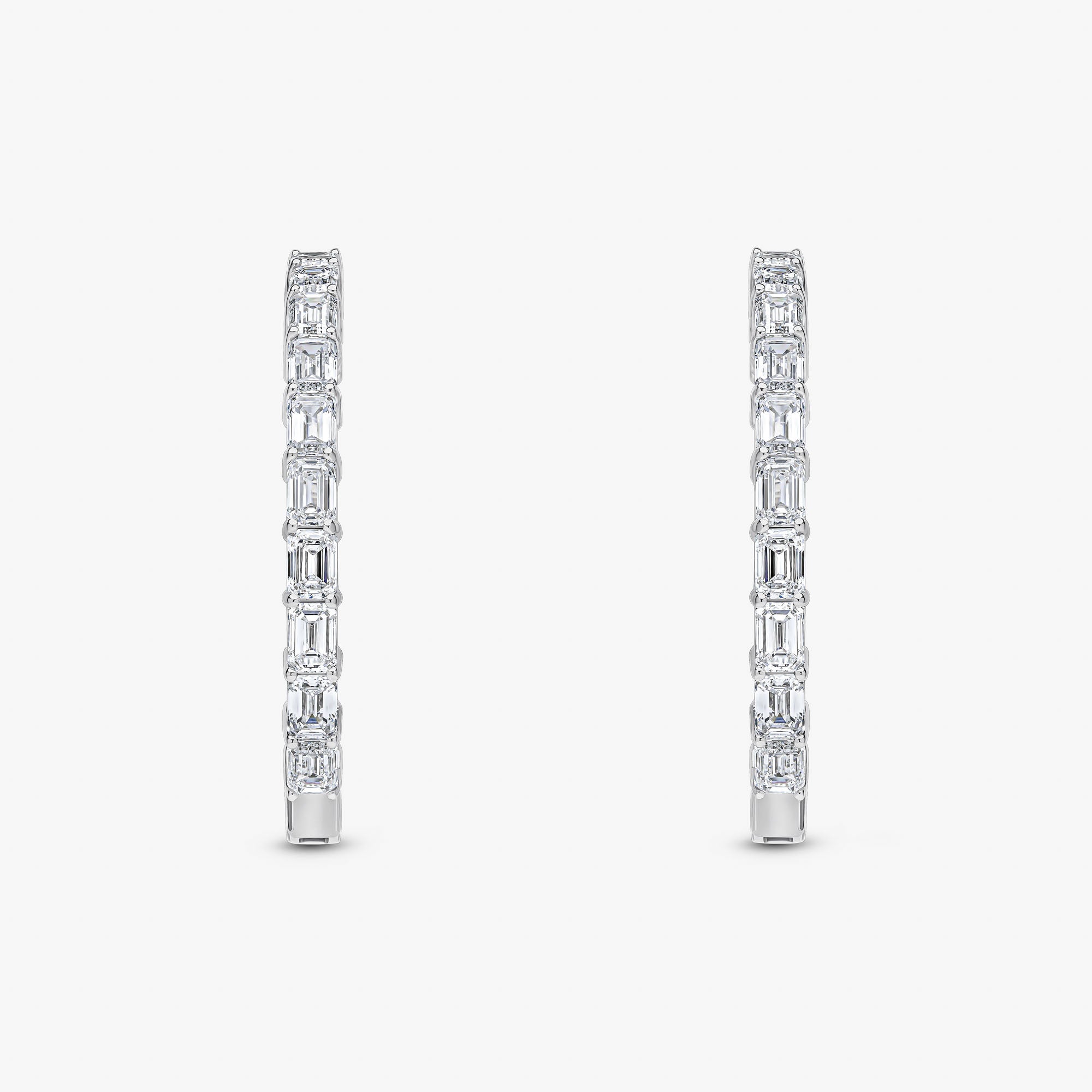 Emerald Cut Hoops