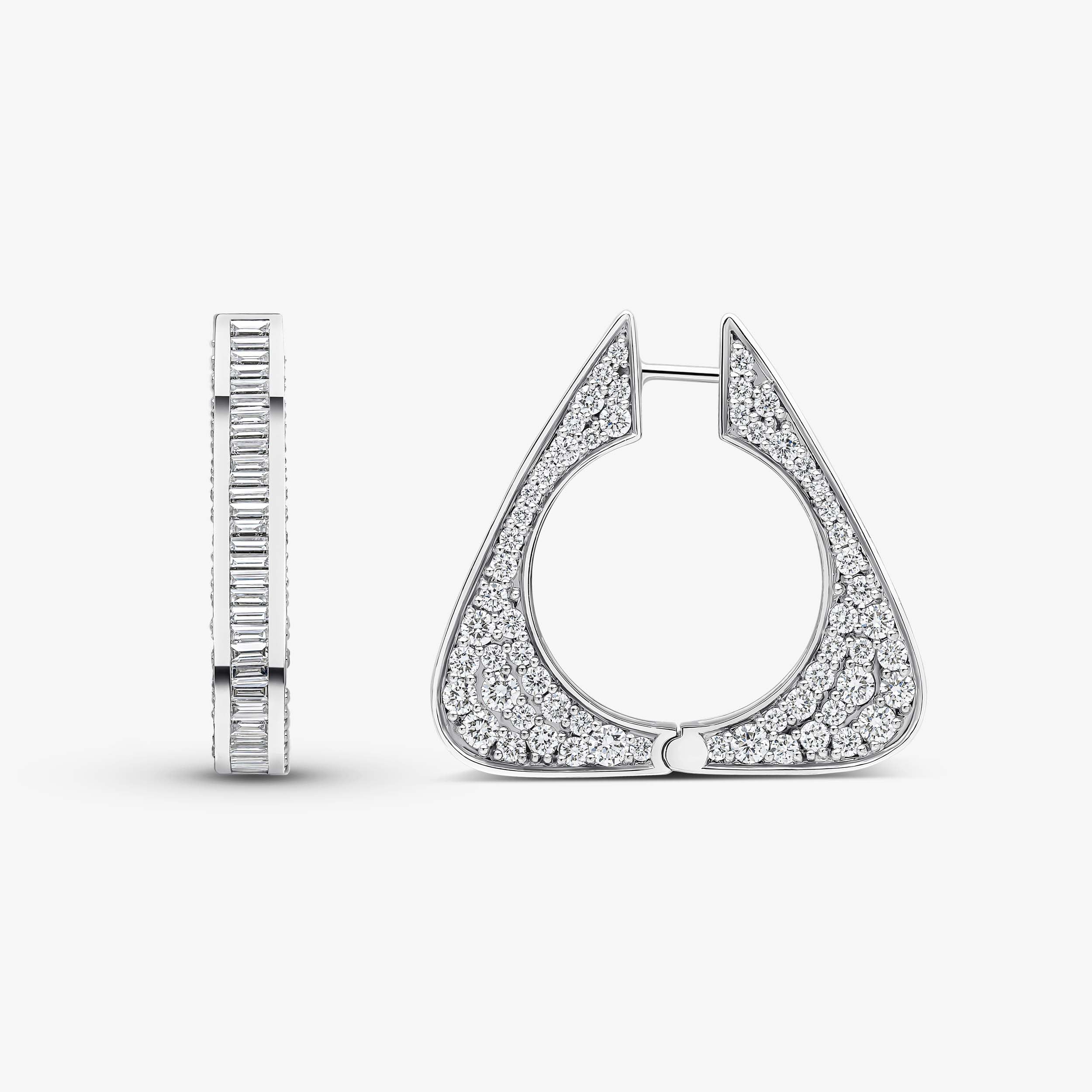 Small Triangle Baguette Earrings