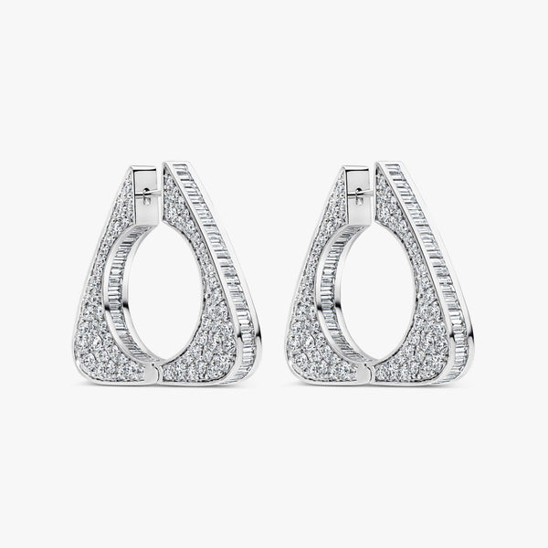 Small Triangle Baguette Earrings