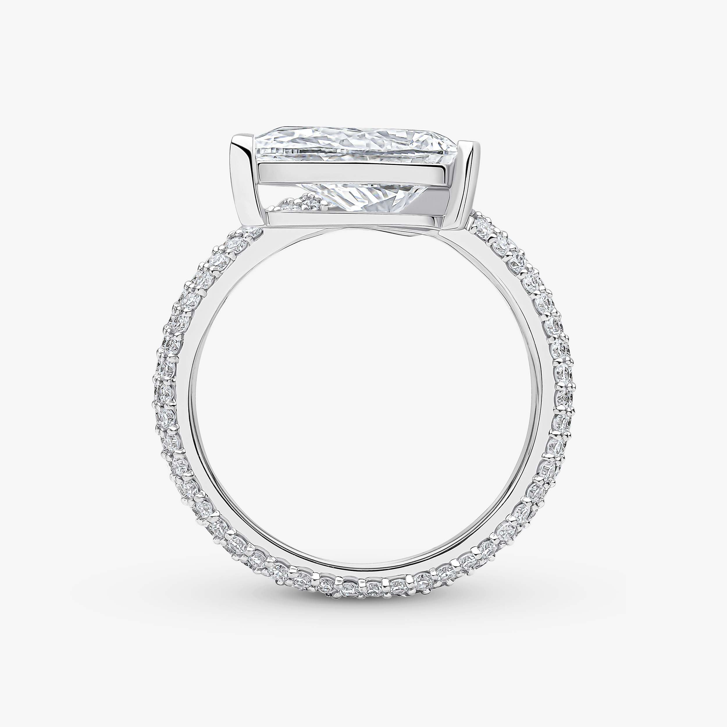 Pear Cut Diamond Pavé Ring