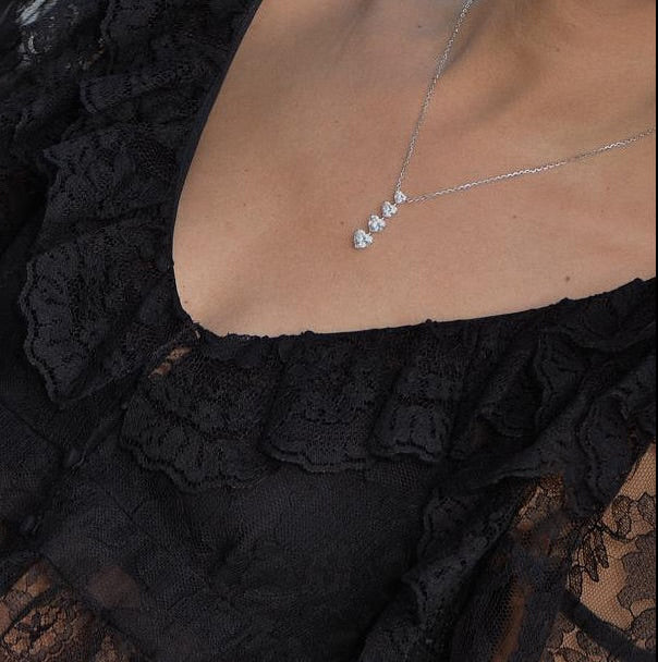 Four Stone Heart Pendant