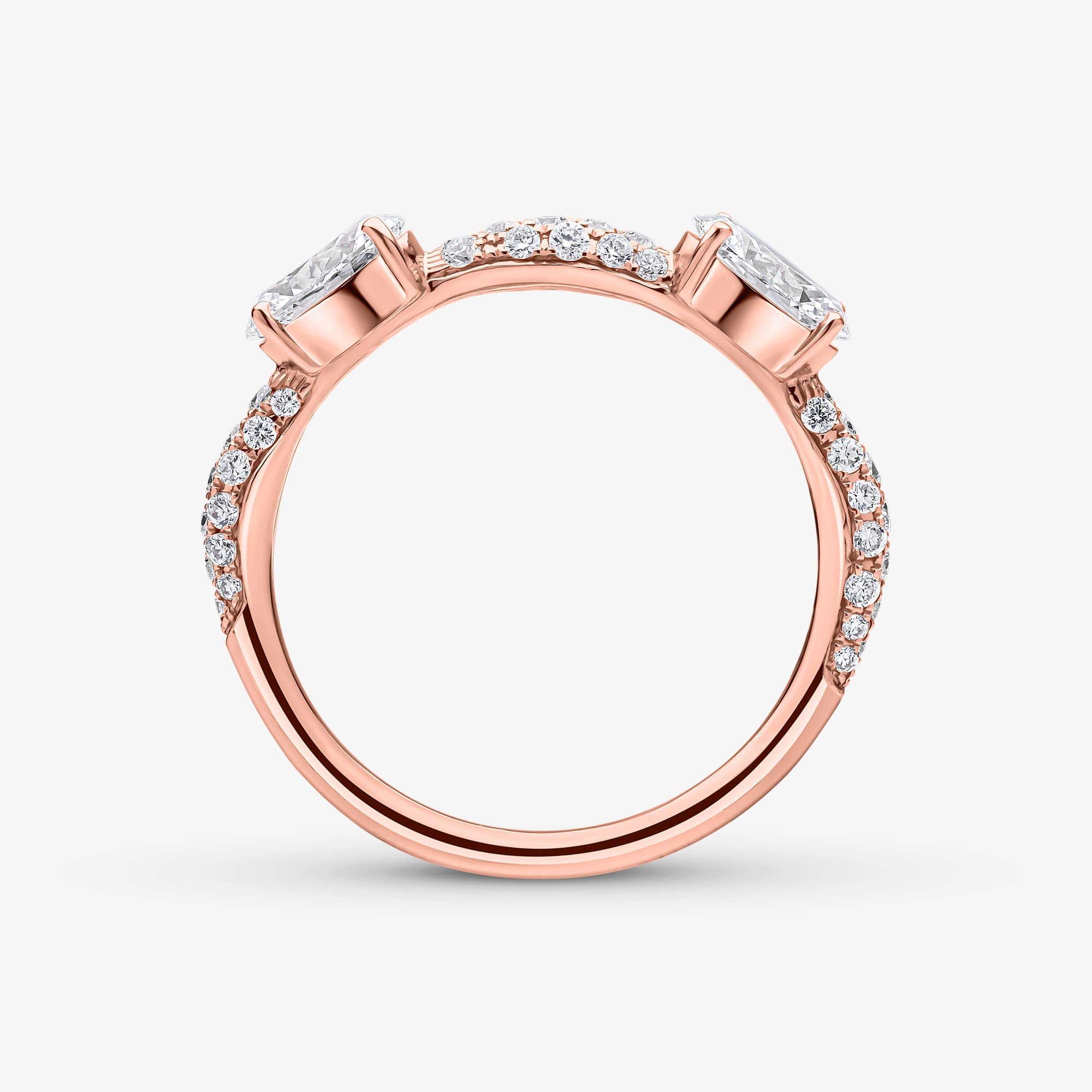 Roma Double Diamond Stacker Ring