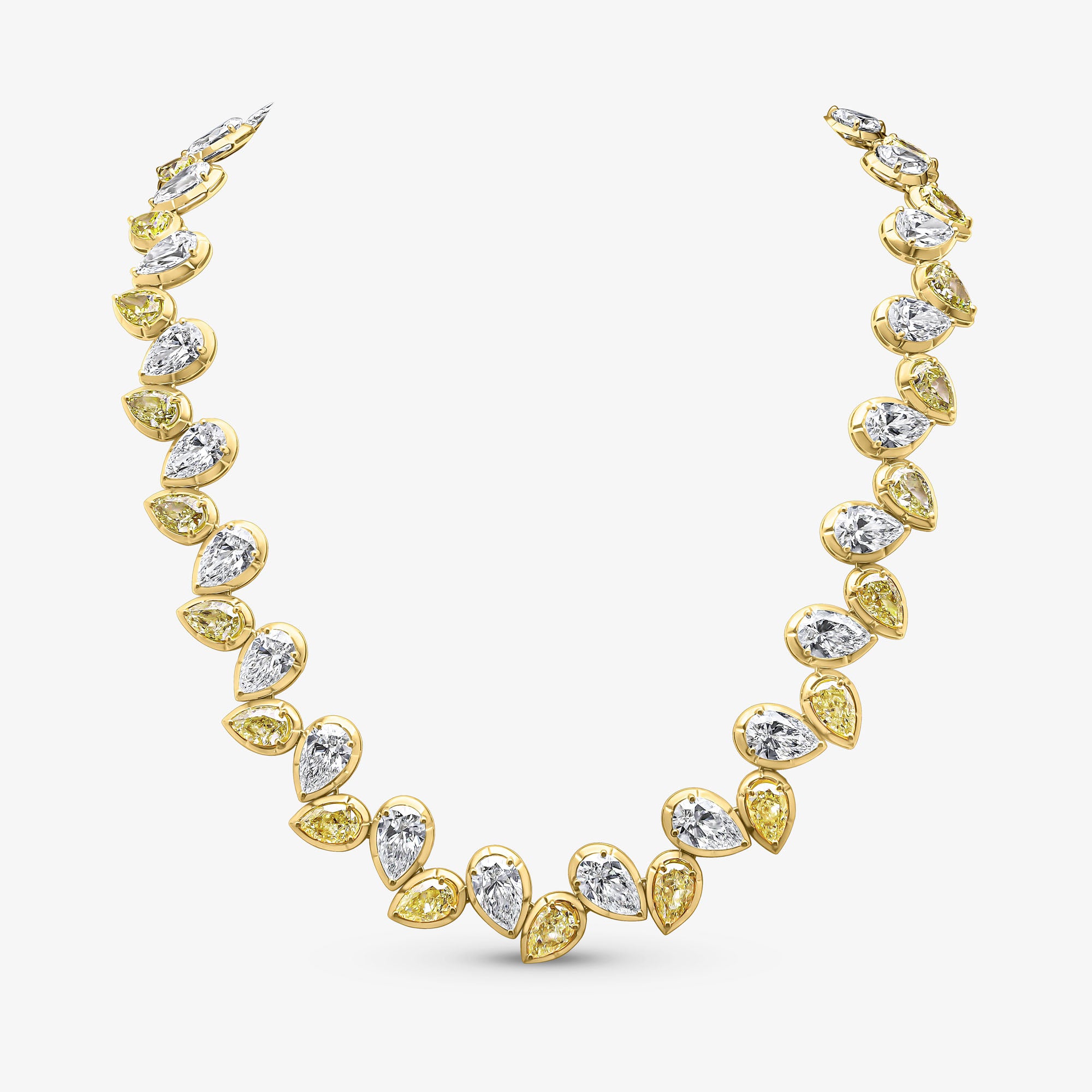 Grace Yellow & White Diamond Necklace