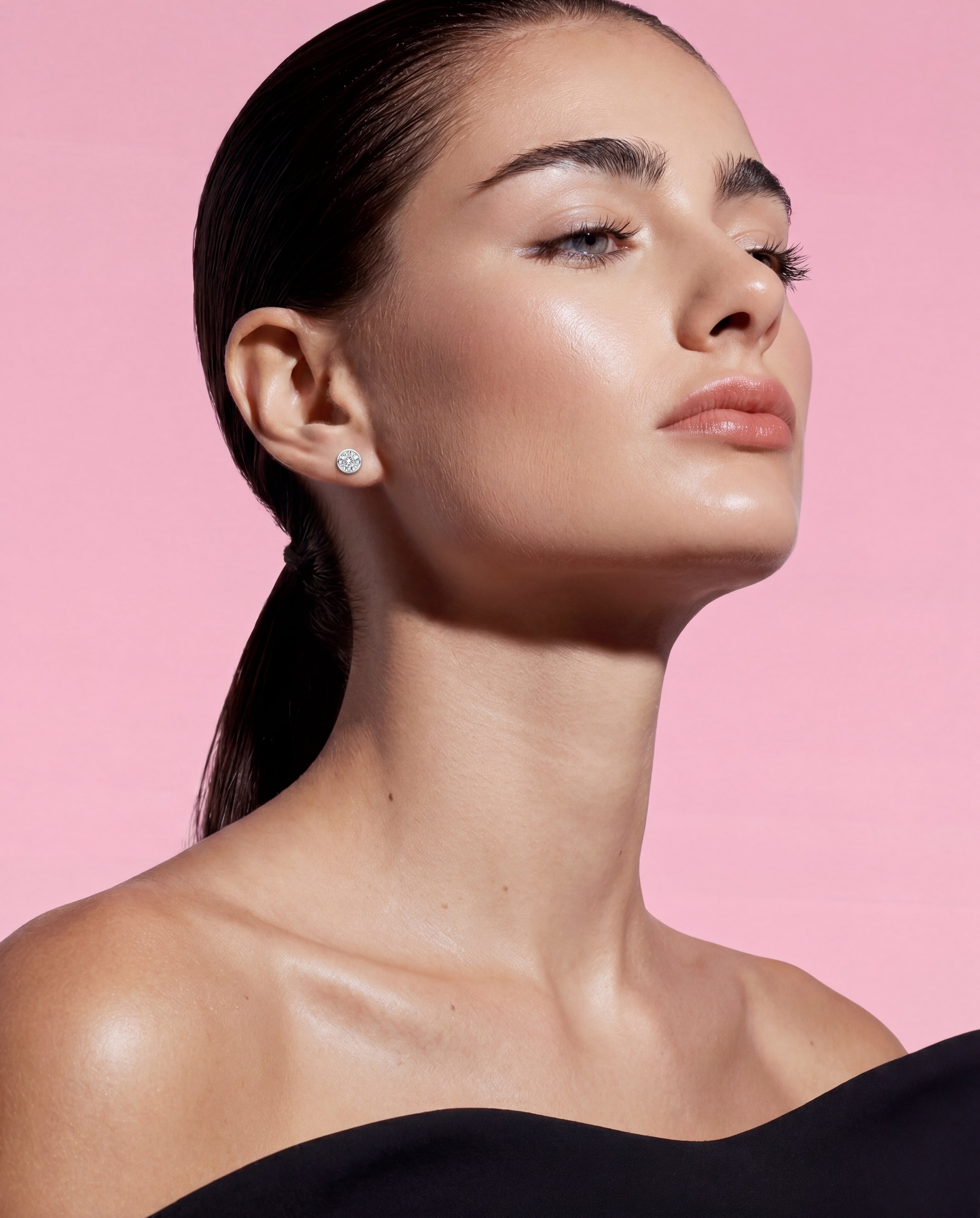 The Sadie Sparkle | Round Bezel Studs 145