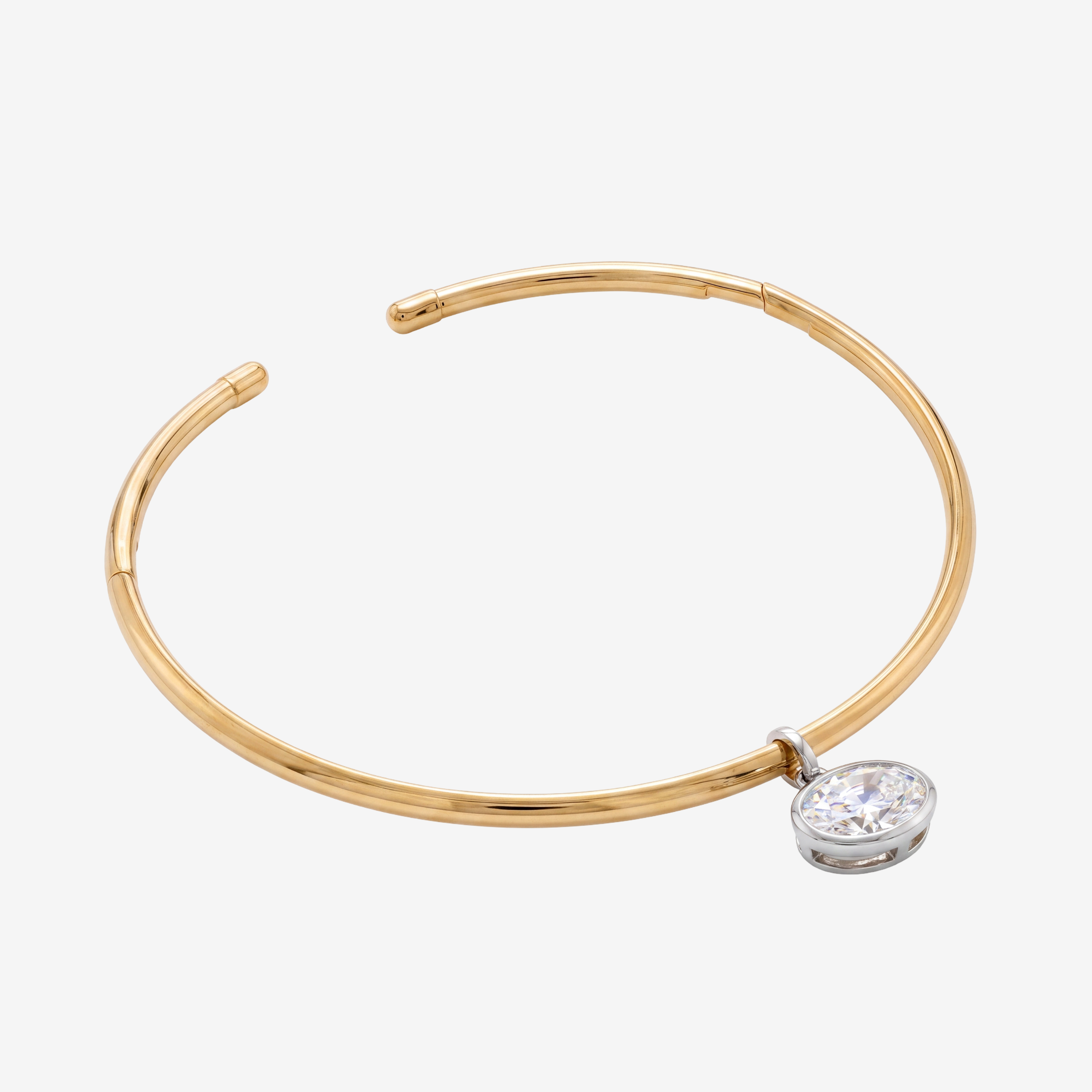 Oval Bezel Diamond Choker