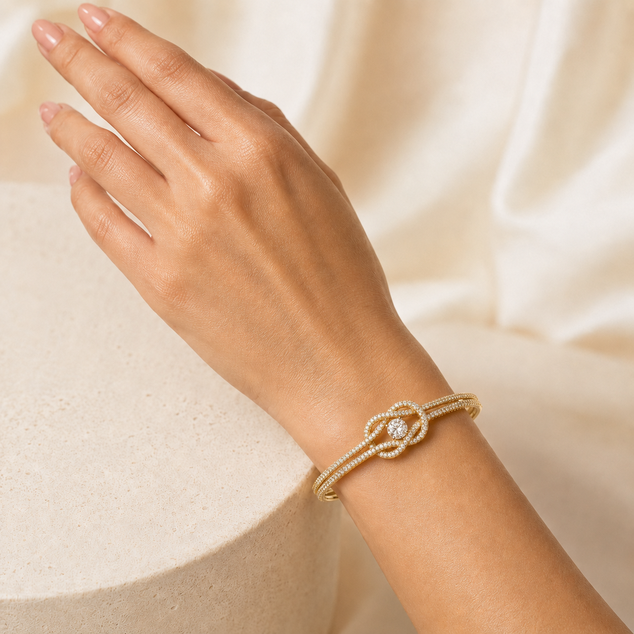 Friendship Diamond Bangle Pavé