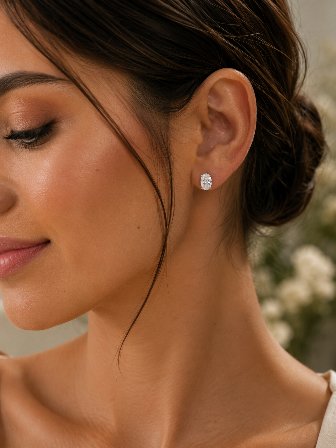 Oval Cut Studs