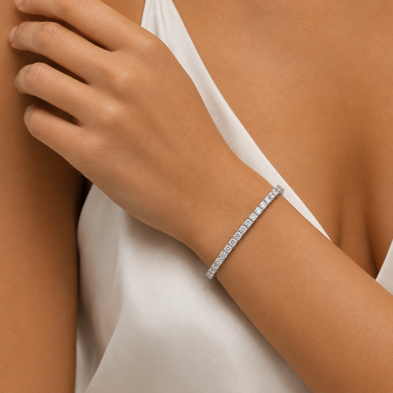 Princess Cut Tennis Bracelet