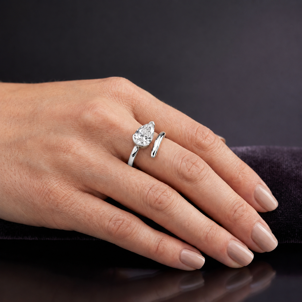 Pear Cut Diamond Ring 3