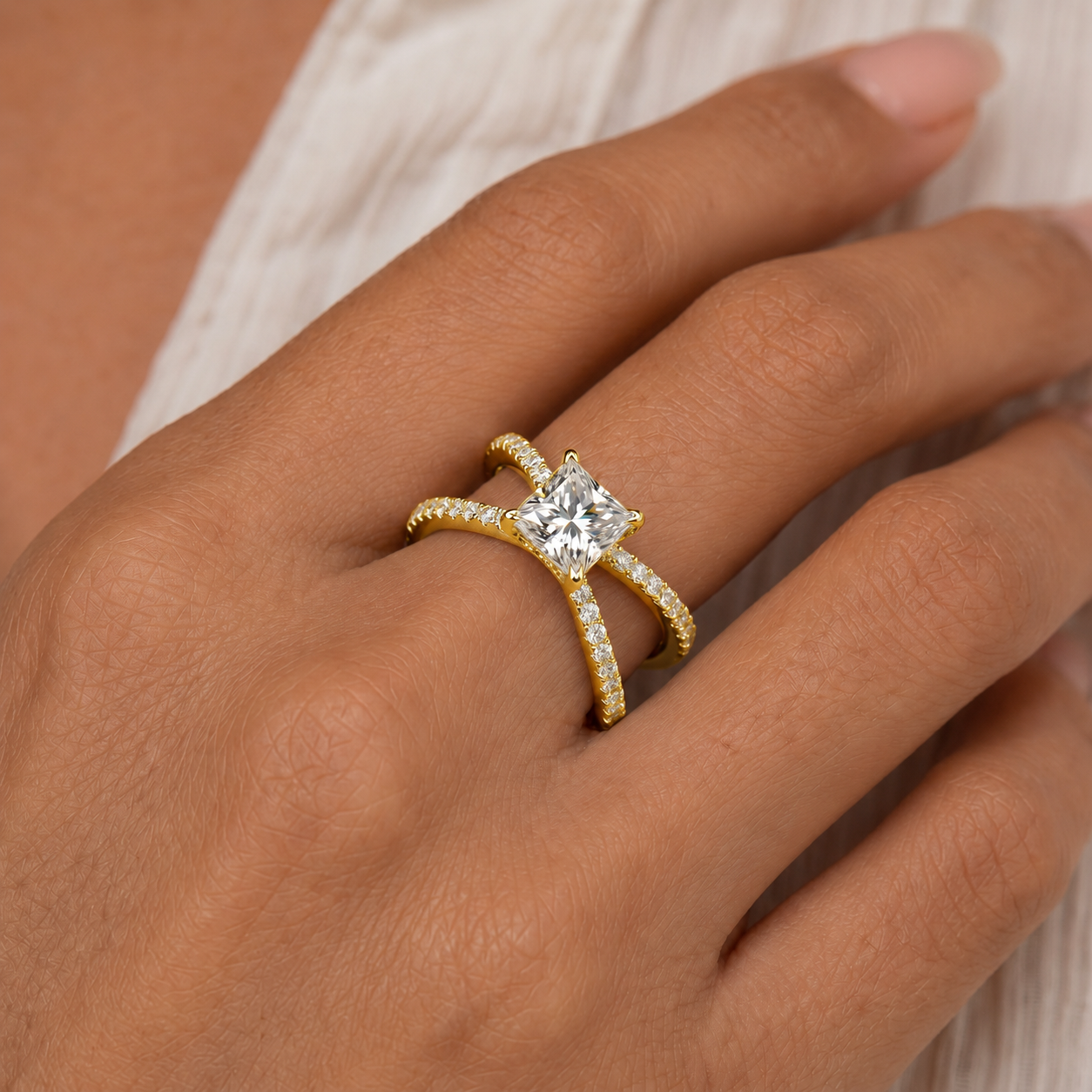 Princess Cut Statement Ring 4