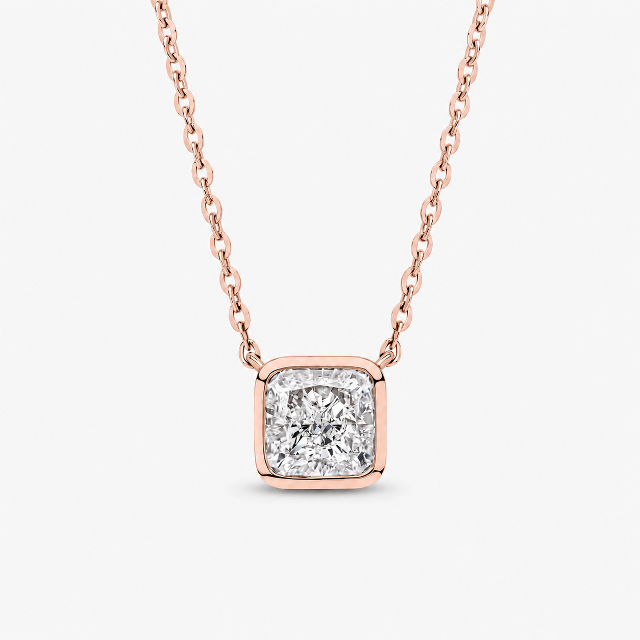 Cushion Cut Bezel Set Pendant 3