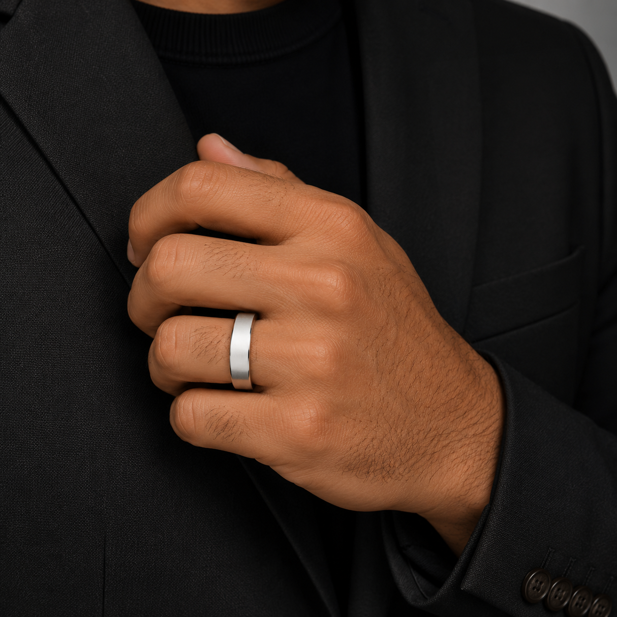 Men's Wedding Band With Secret Diamond