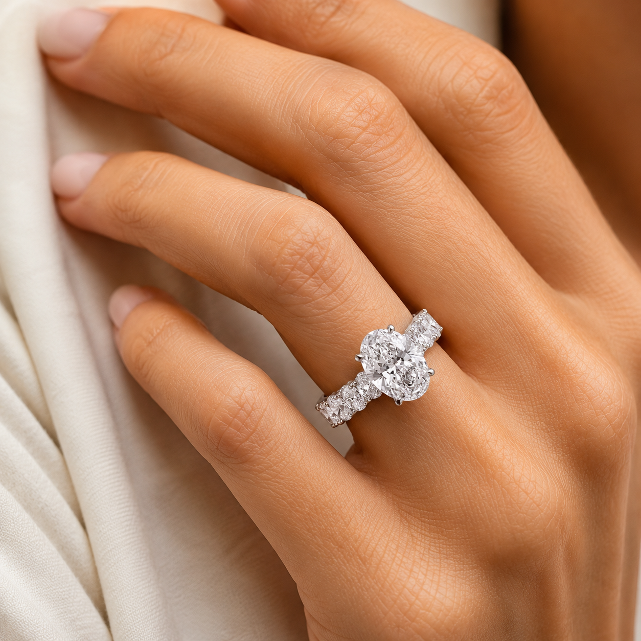 Oval Cut Diamond Engagement Ring 6