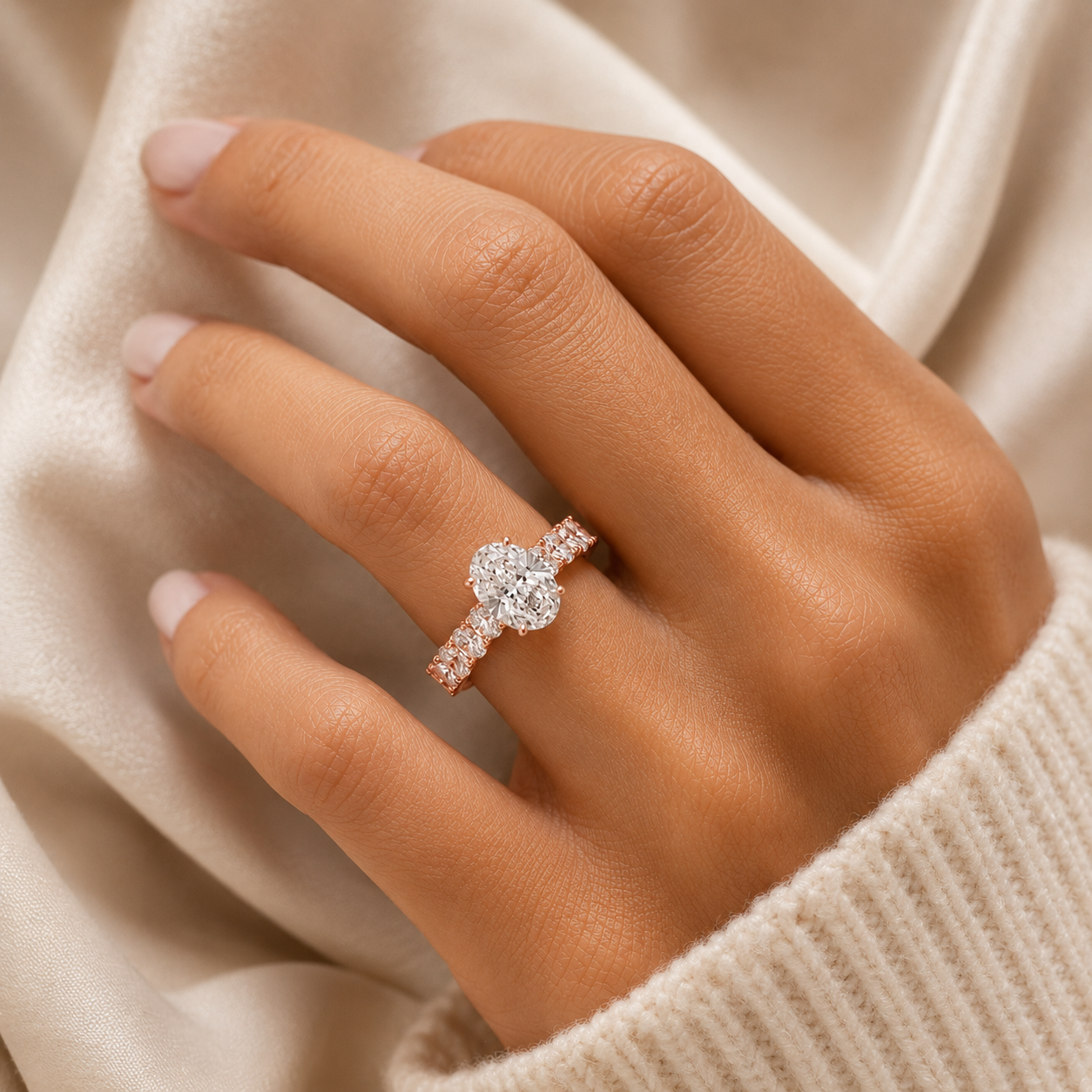 Oval Cut Diamond Engagement Ring 4