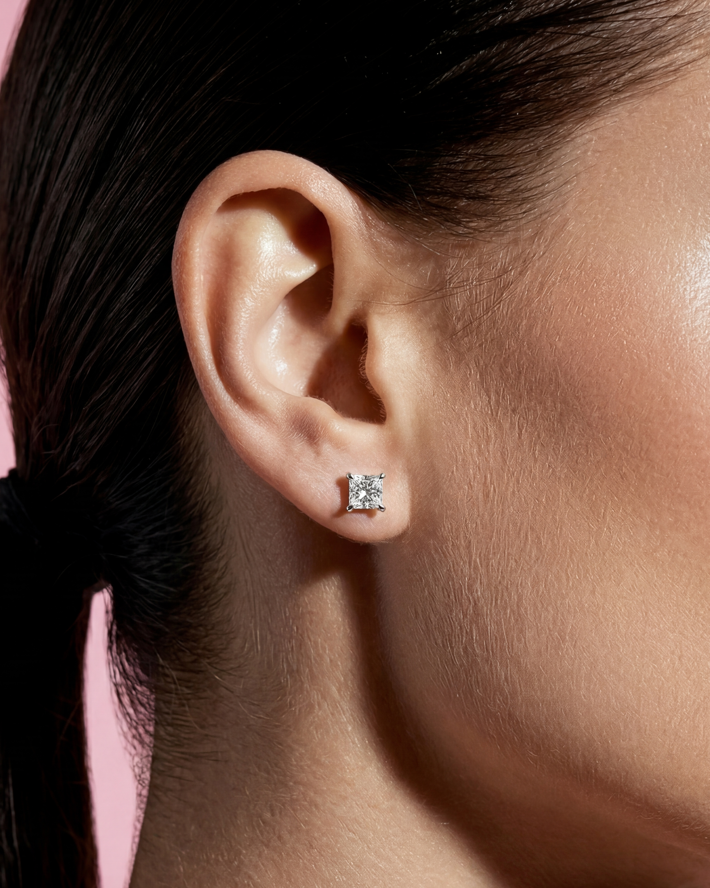 Princess Cut Studs