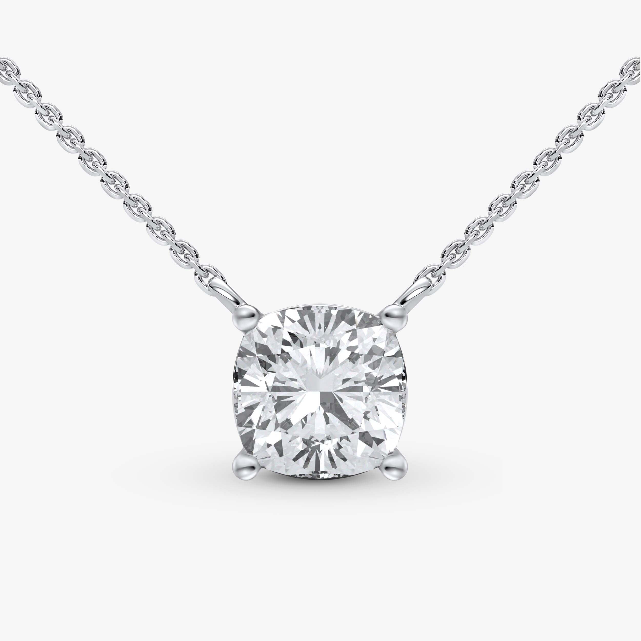 Cushion Cut Prong Set Pendant