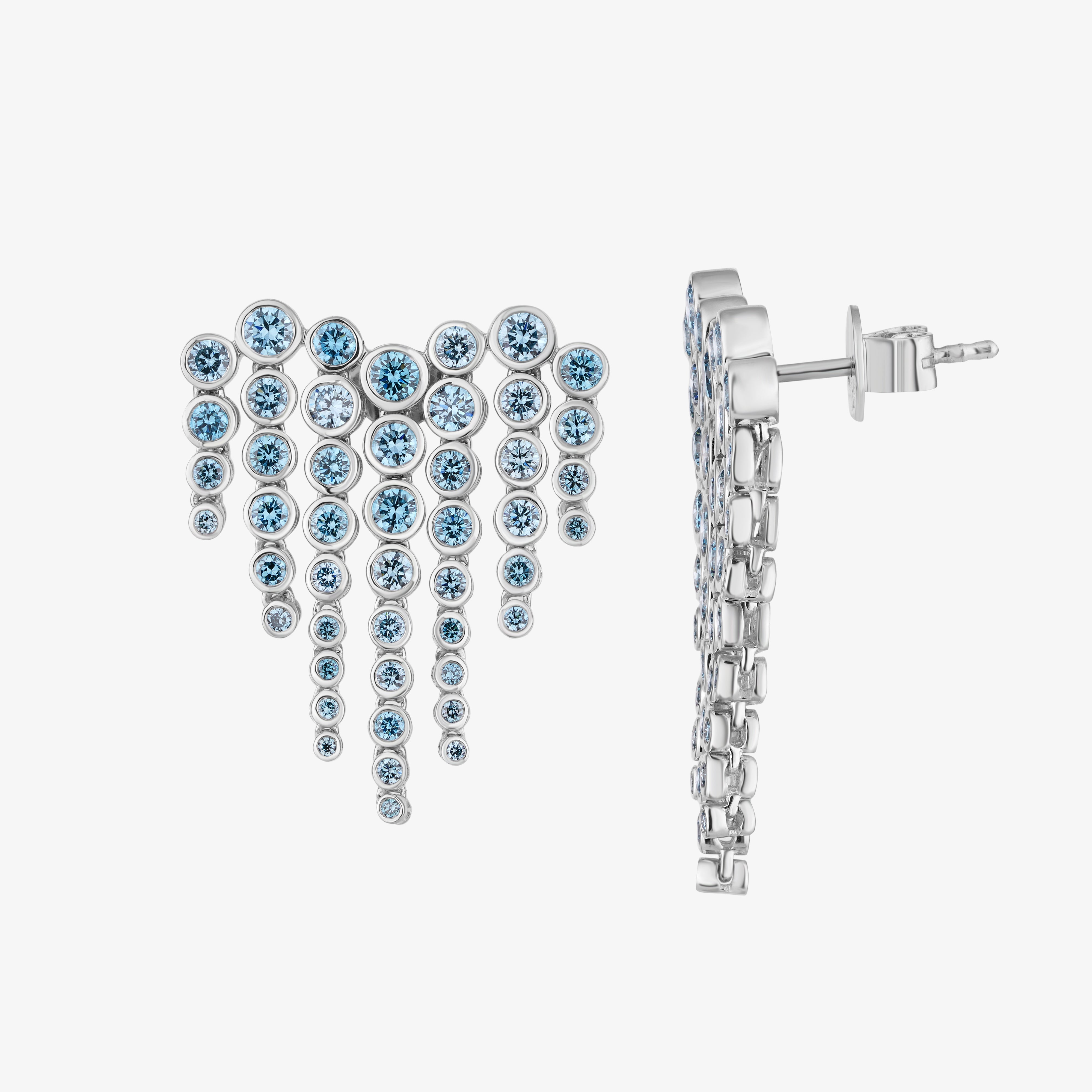 Blue Diamond Heart Of The City Earrings