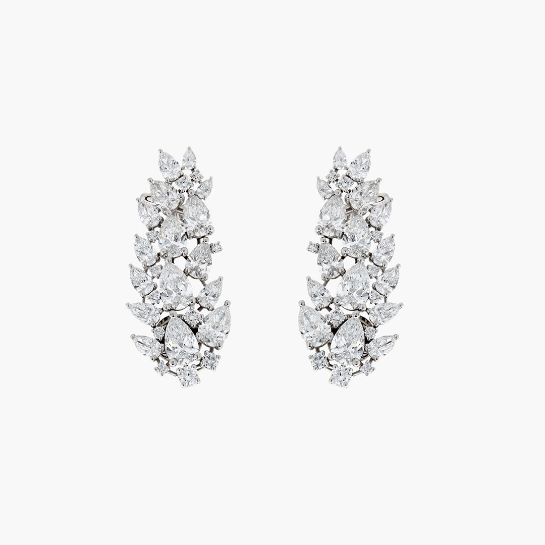 Diamond Leaf Earrings